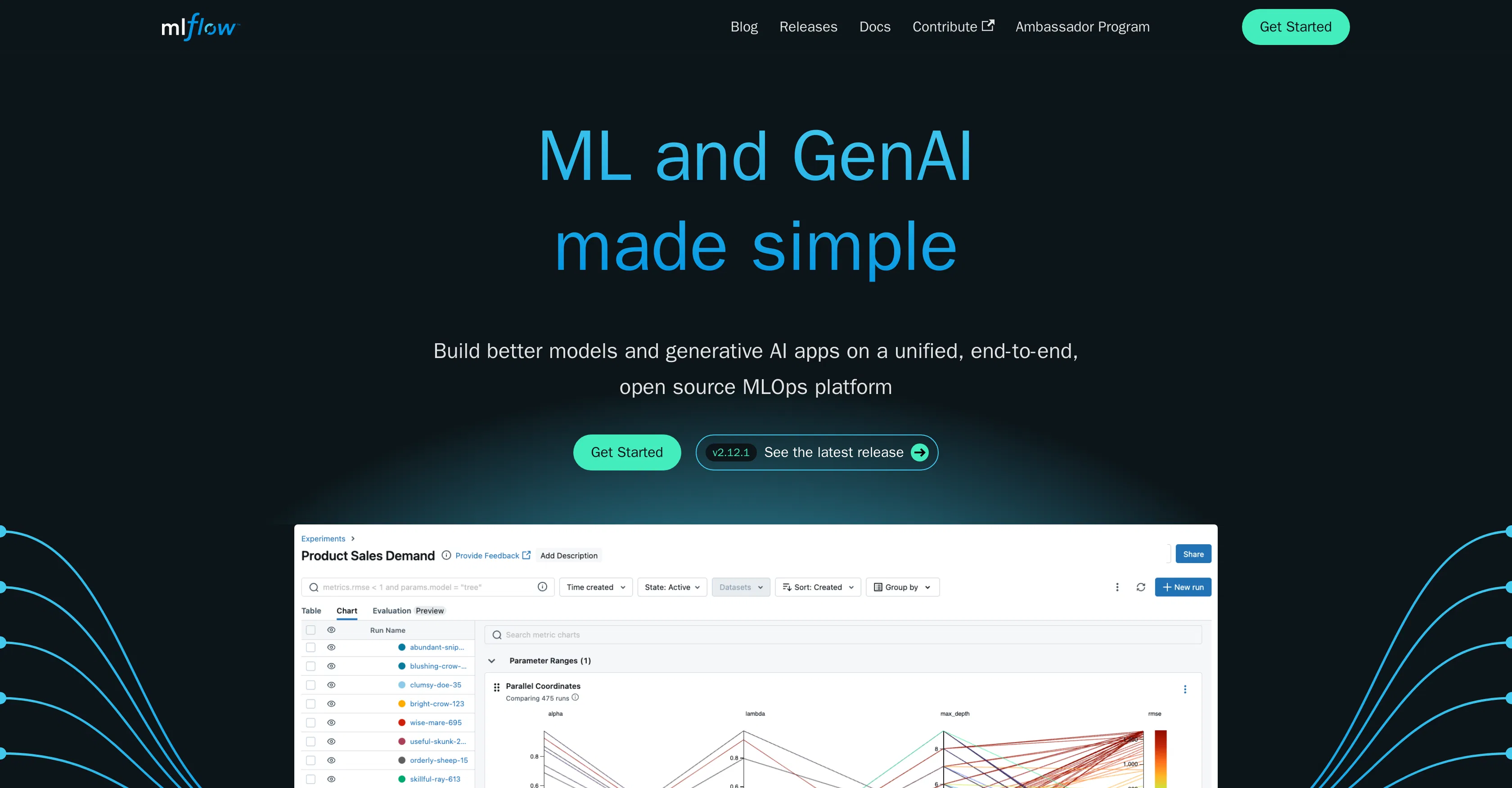 MLflow screenshot