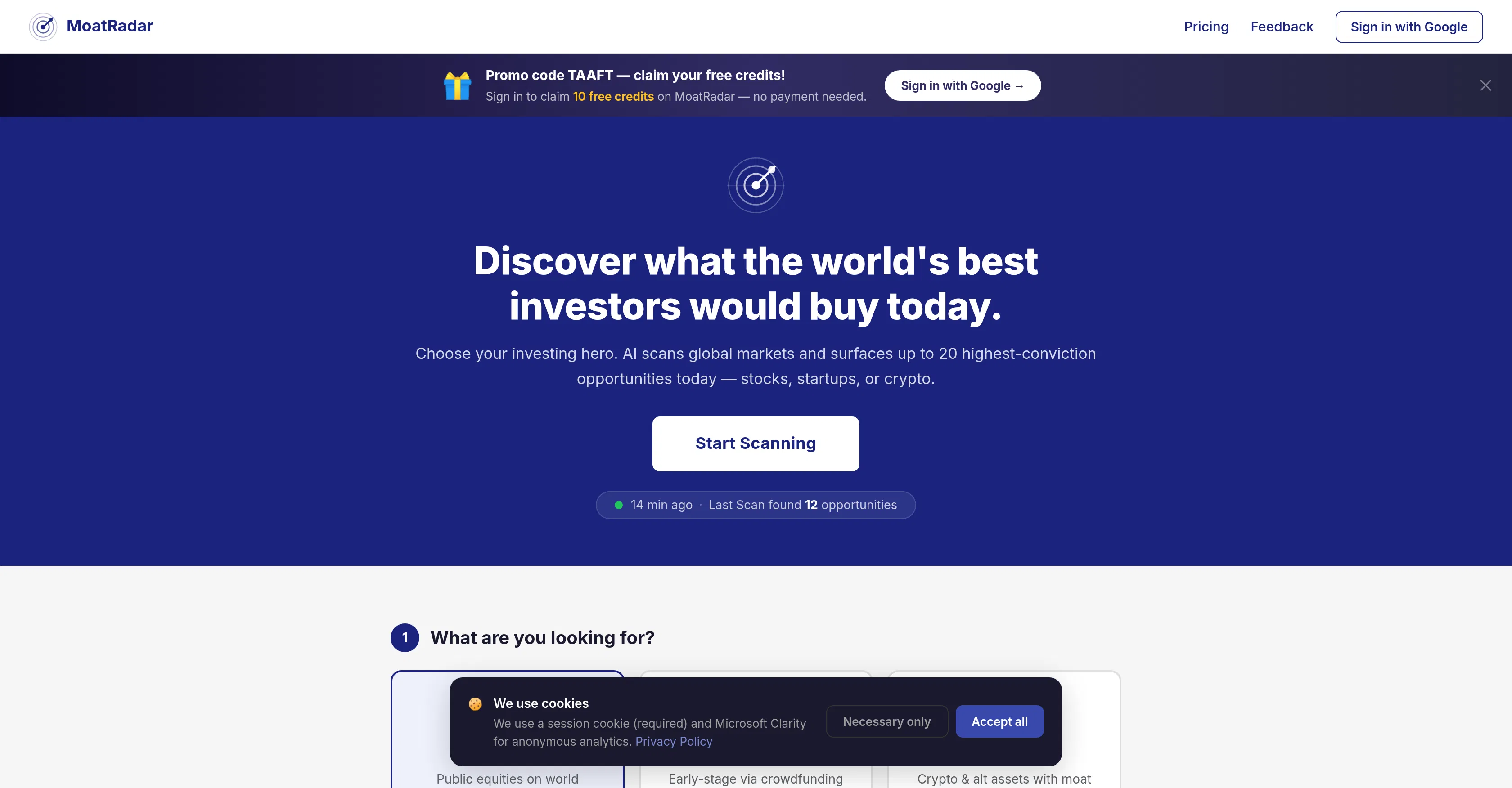 MoatRadar screenshot