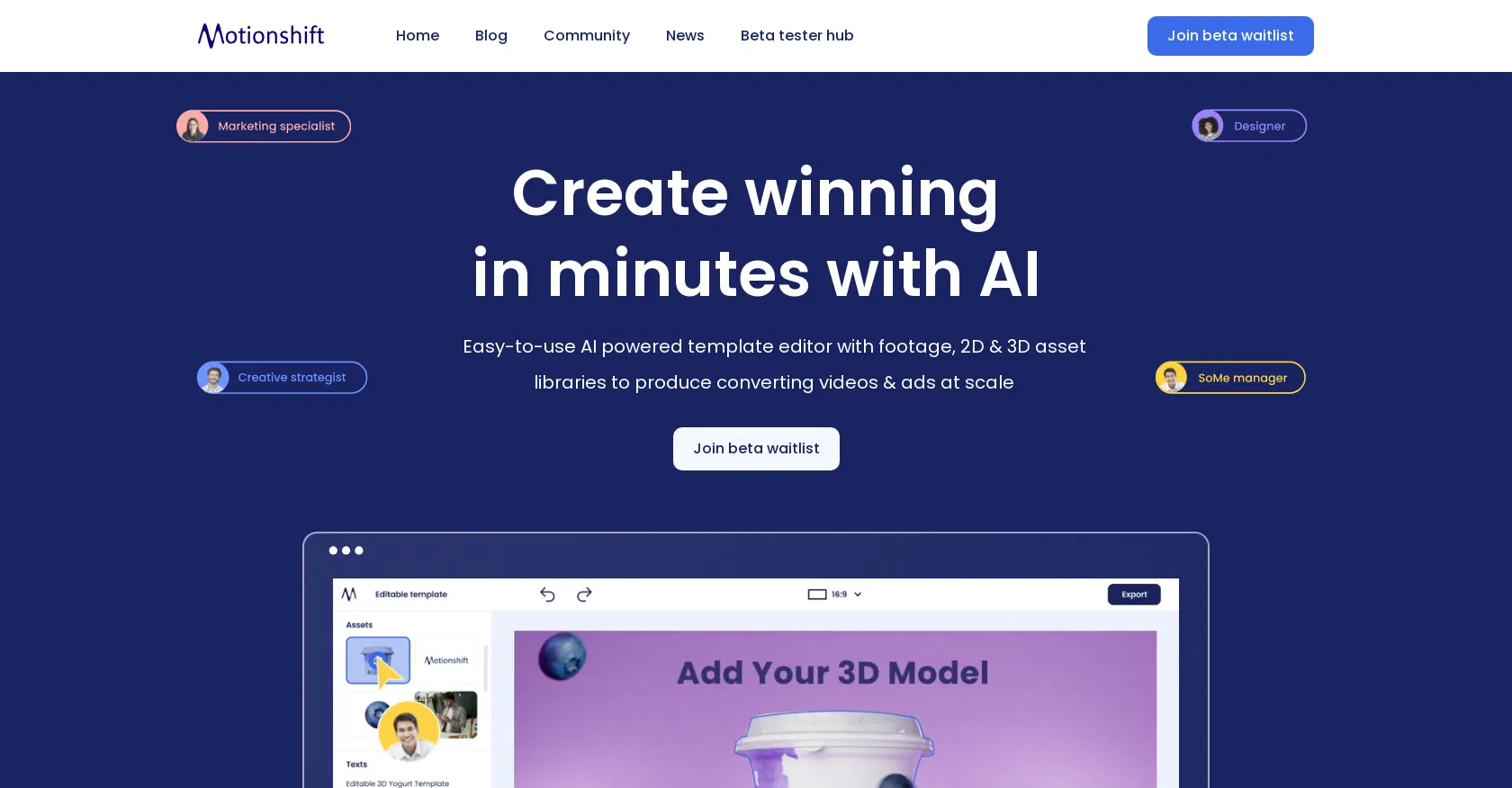 Motionshift screenshot