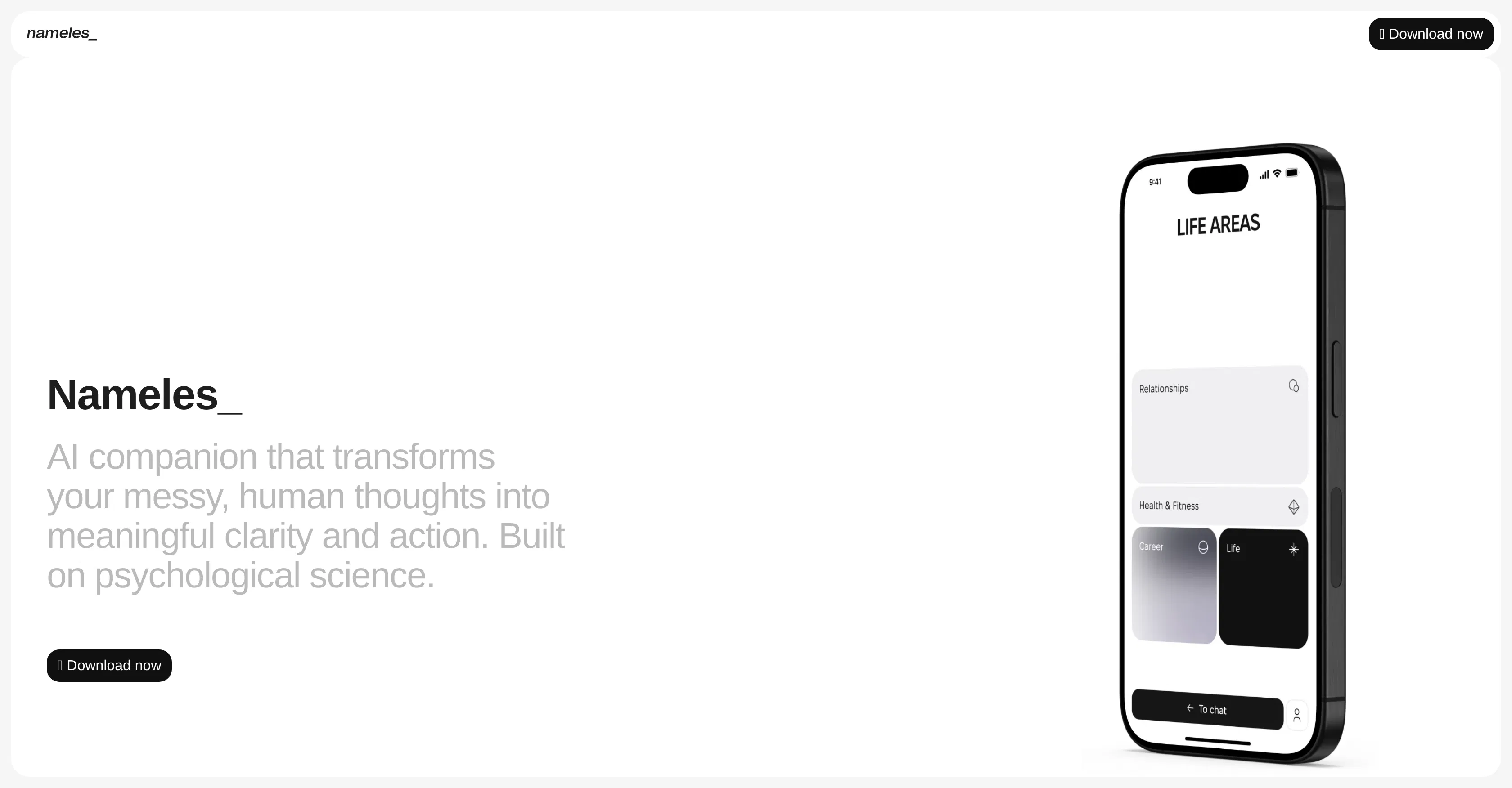 Nameles.app screenshot