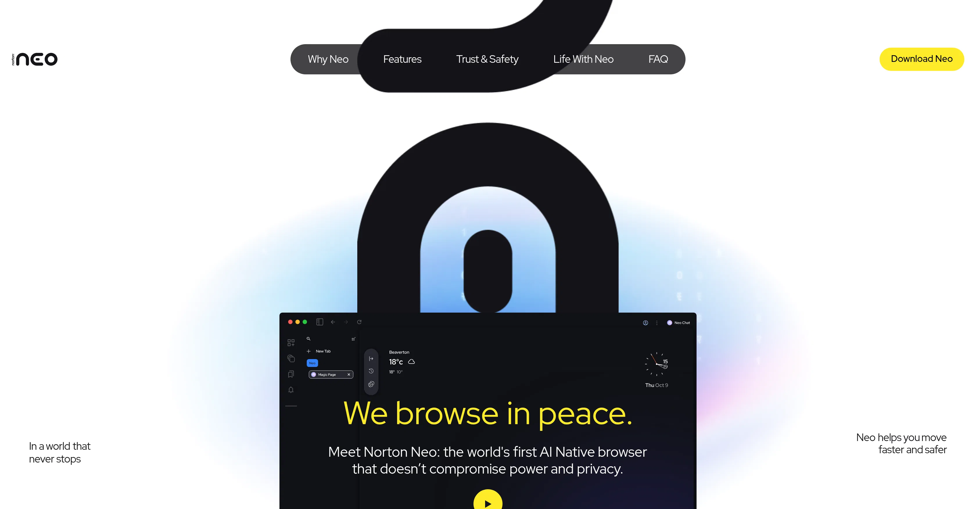 Norton Neo Browser screenshot