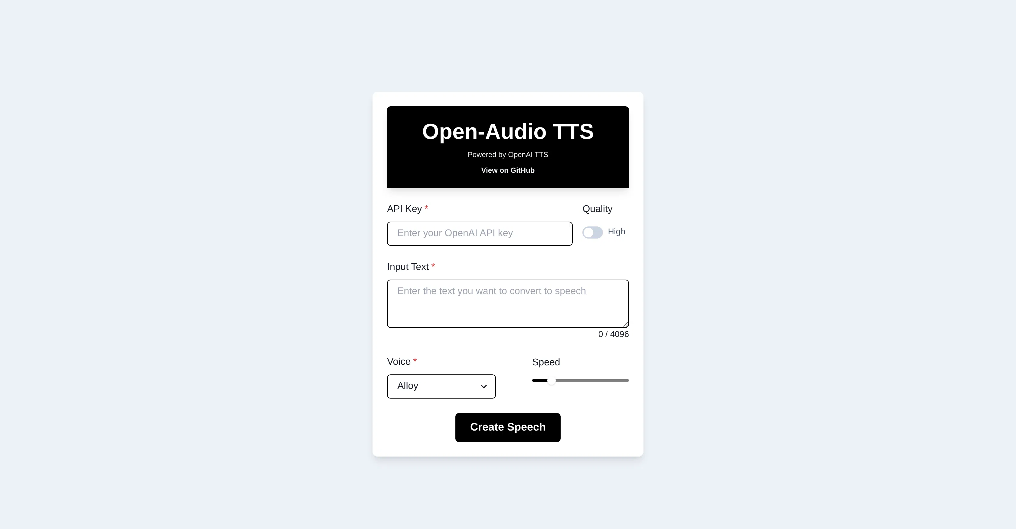Open-Audio TTS screenshot