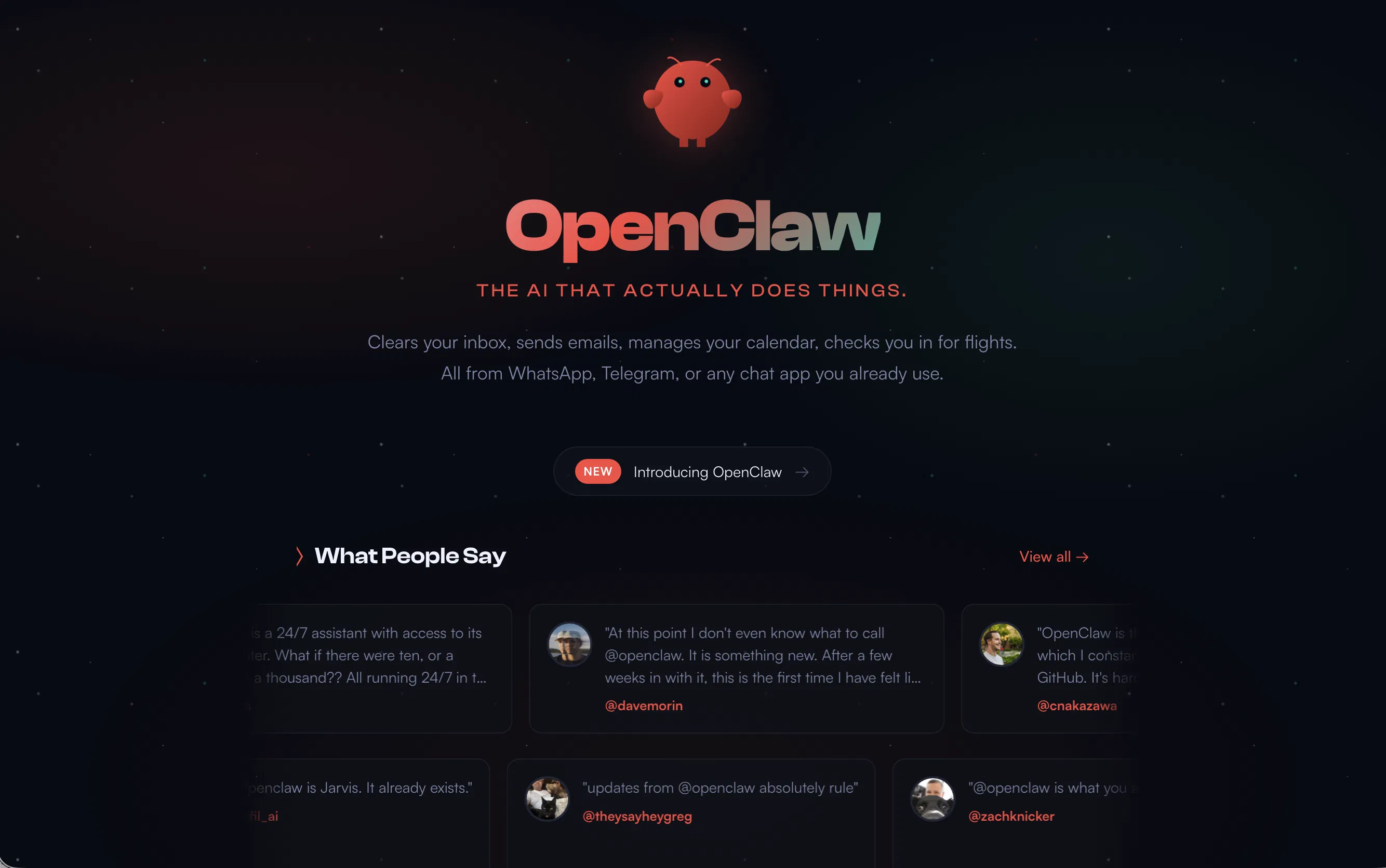 OpenClaw screenshot
