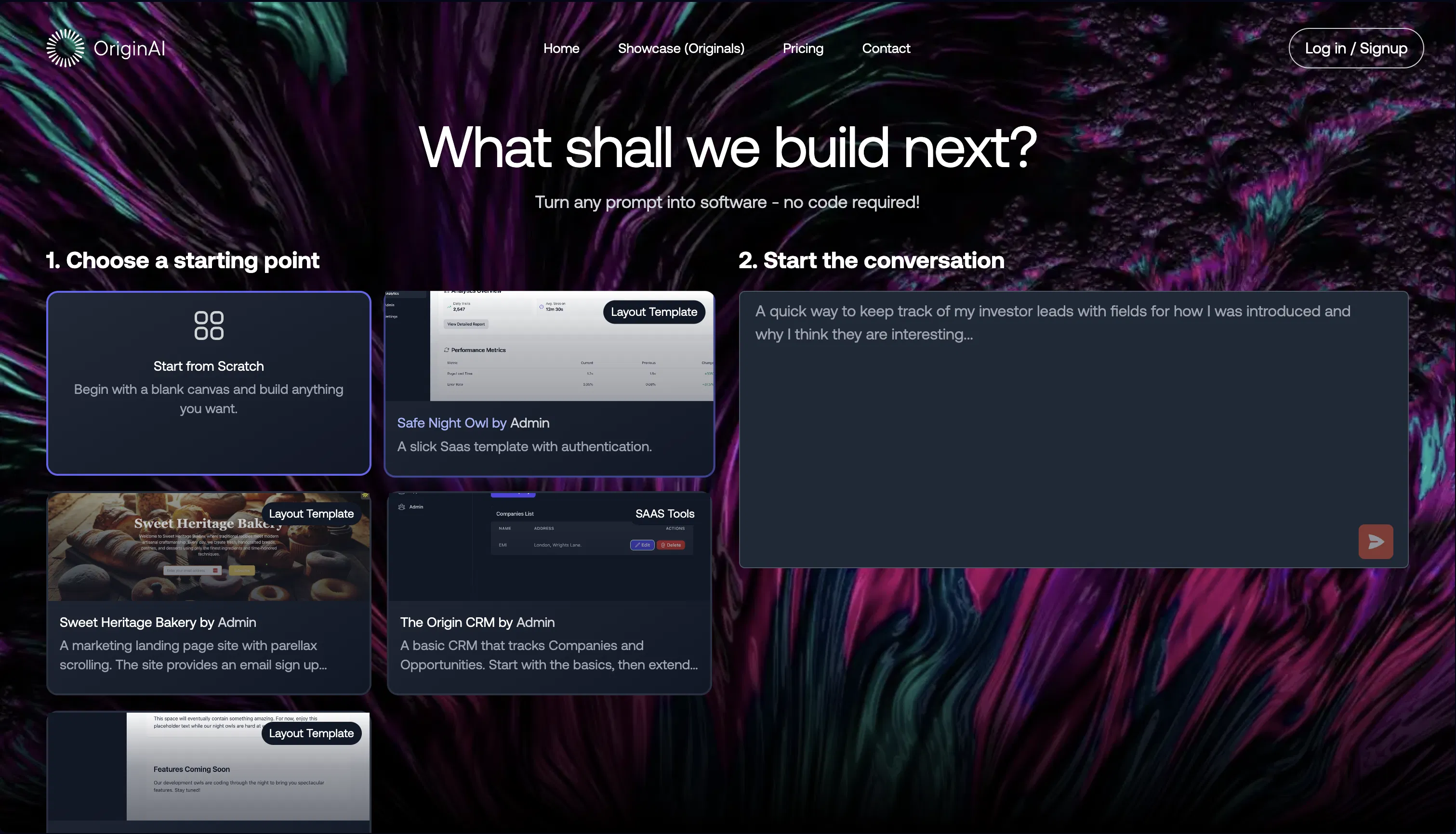 Origin AI screenshot
