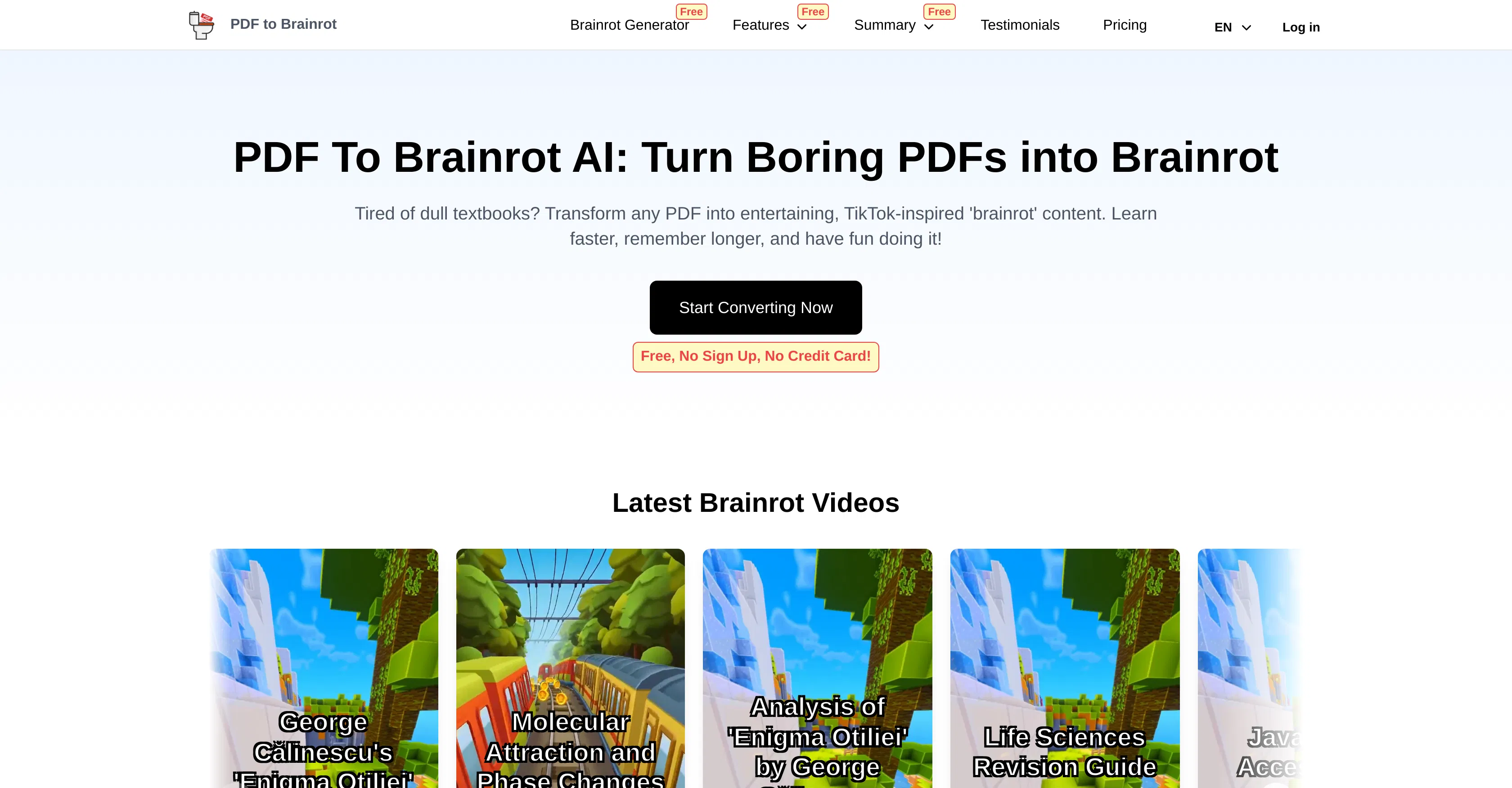 PDF To Brainrot AI screenshot