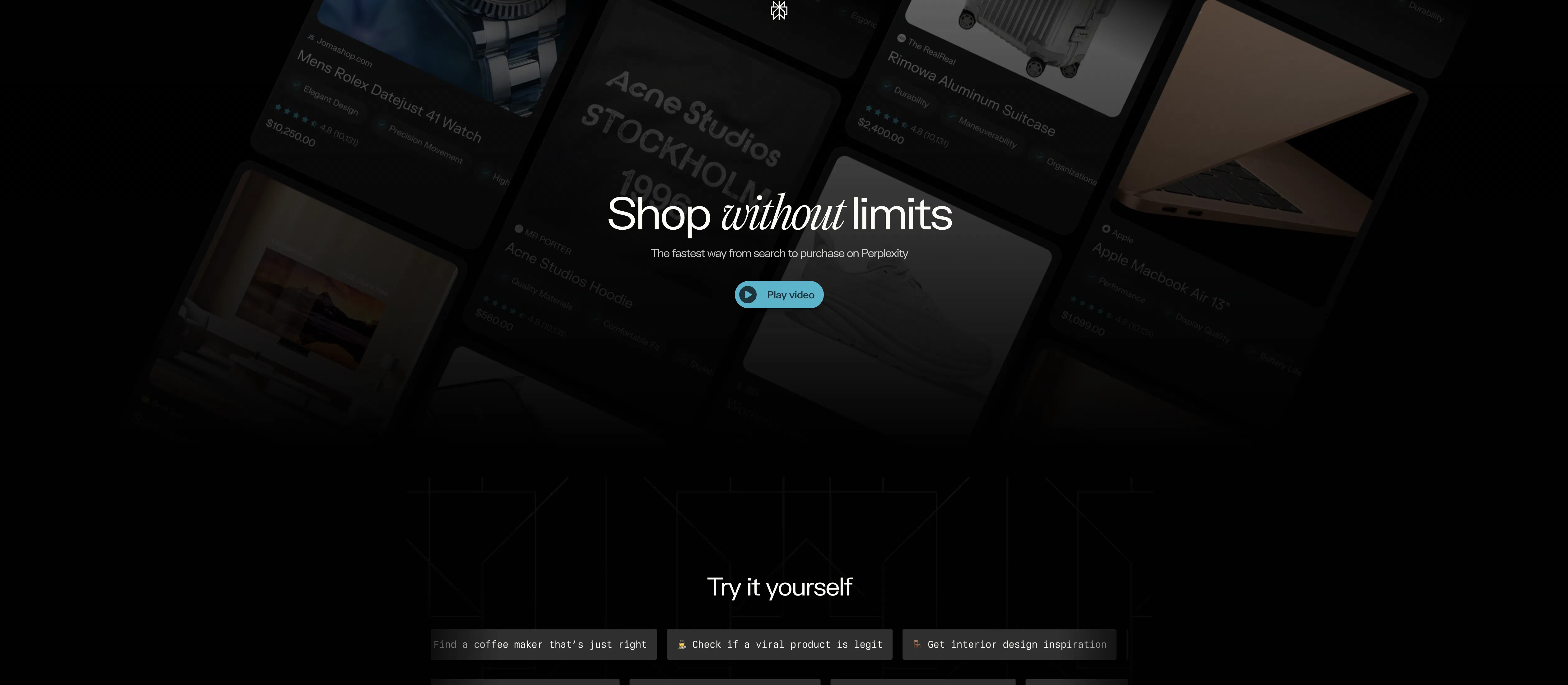 Perplexity Shopping Assistant screenshot