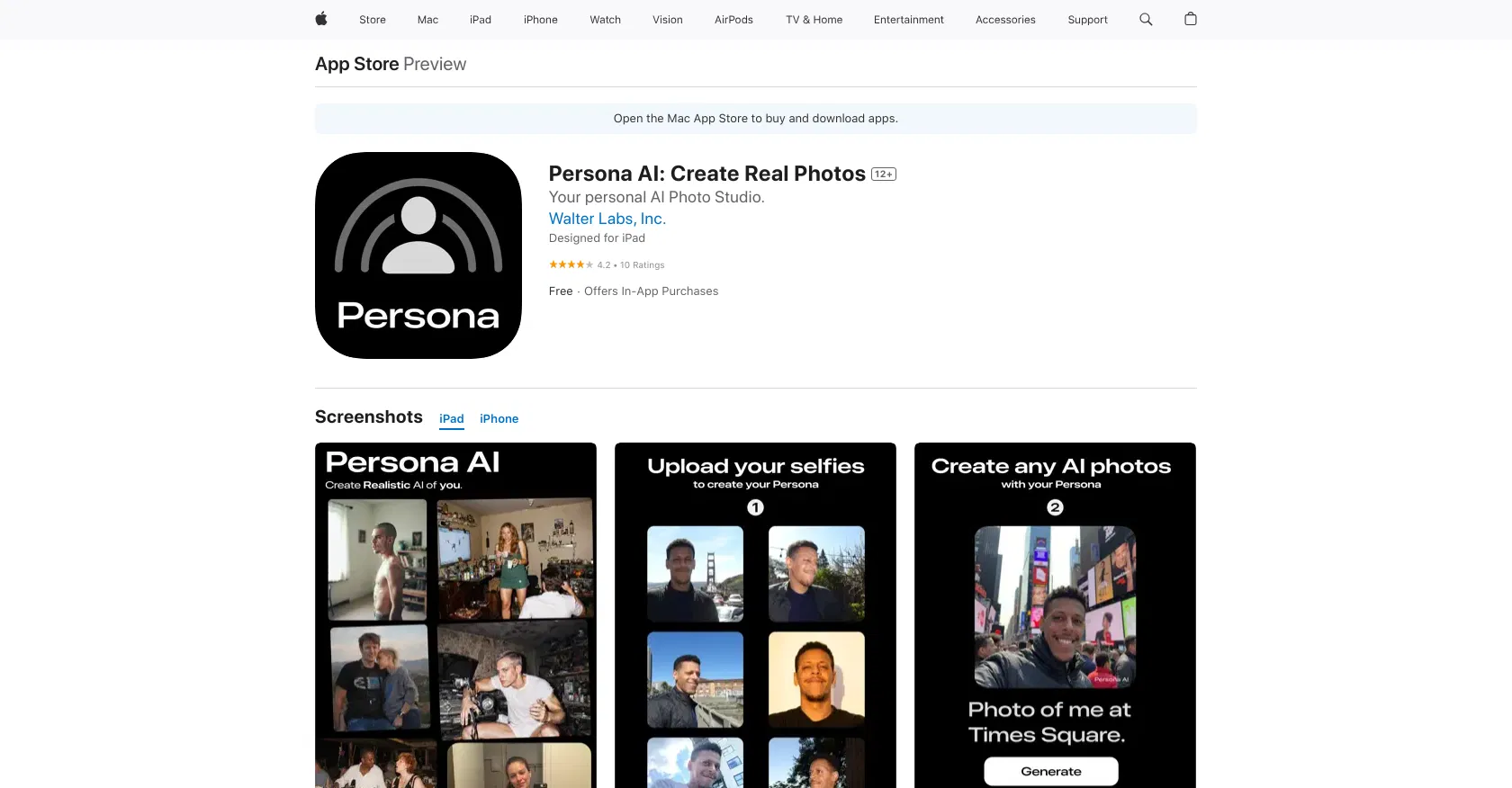 Persona AI screenshot