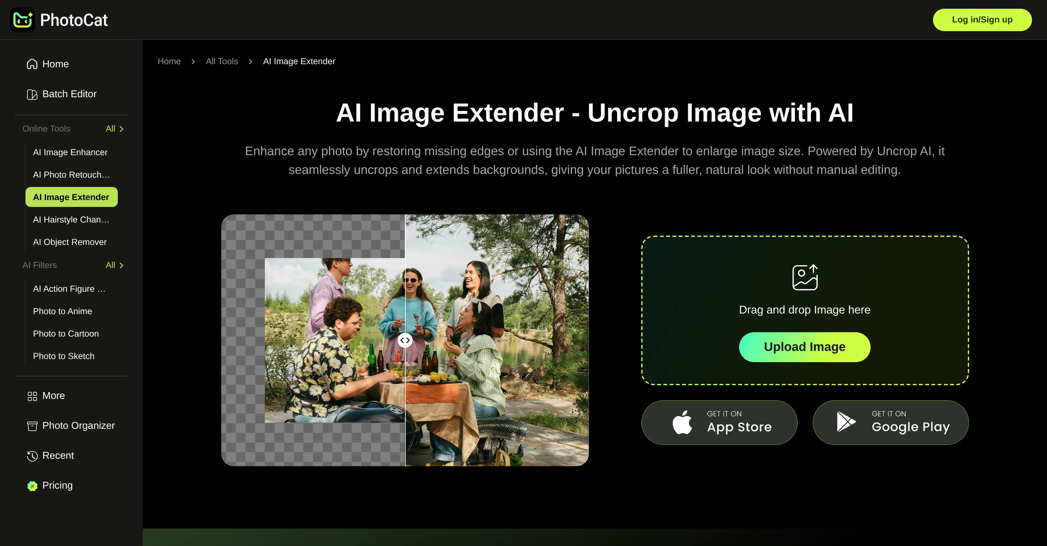 PhotoCat AI Image Extender screenshot