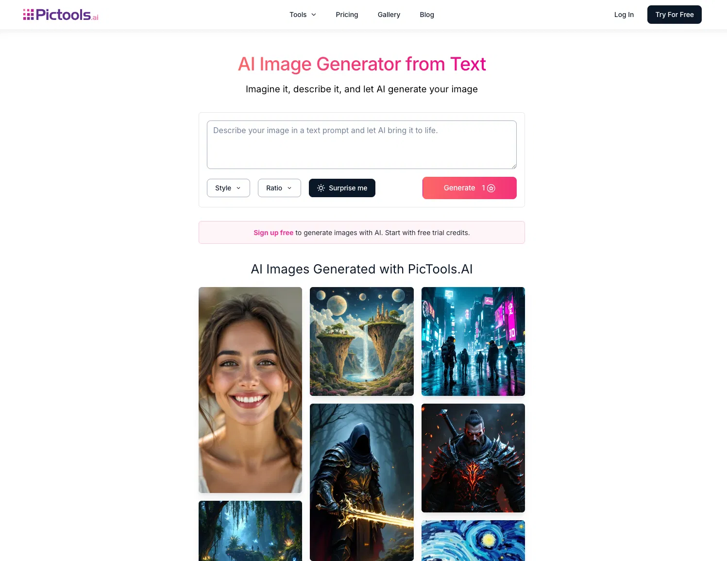 PicTools AI Image Generator & Photo Editor screenshot