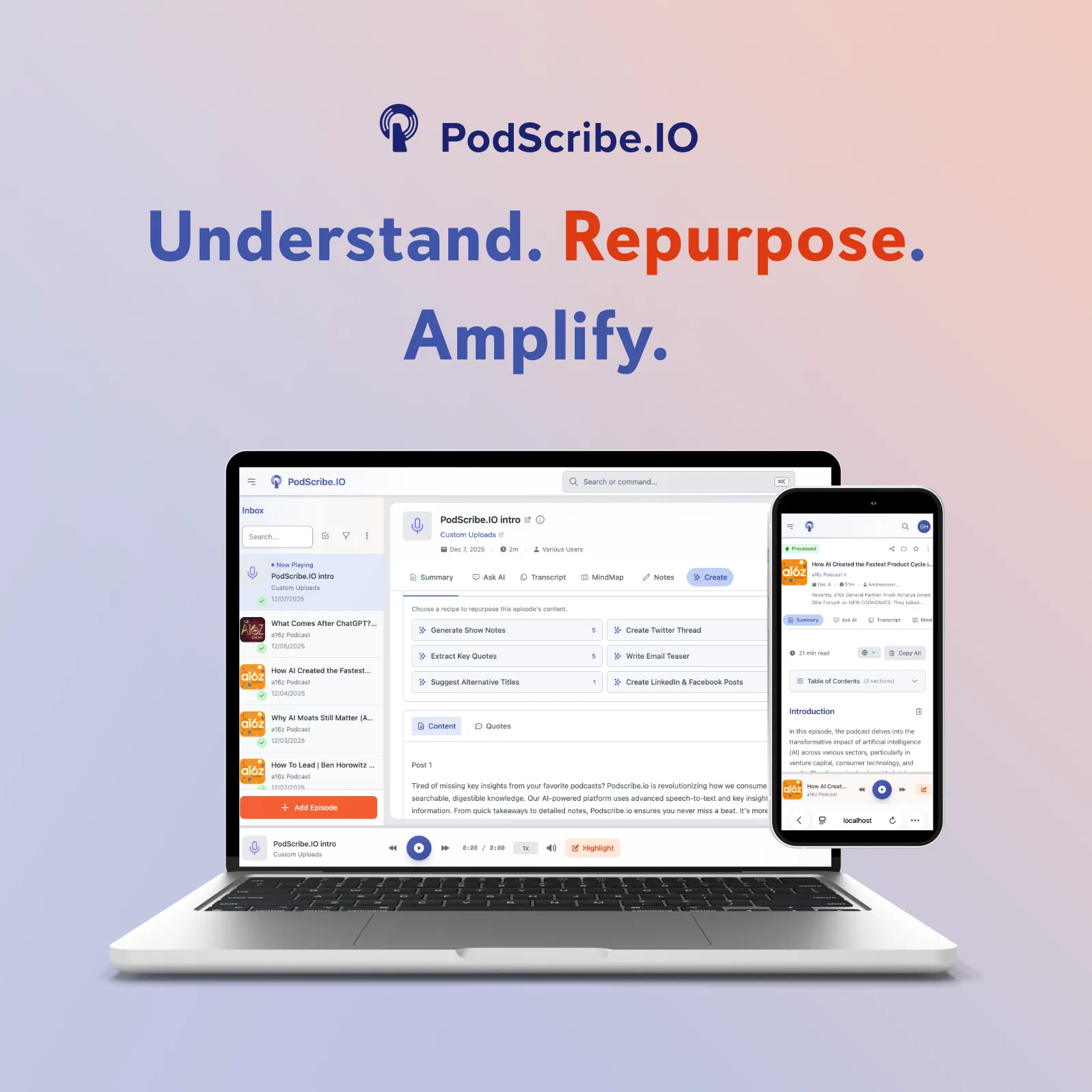 PodScribe.IO screenshot