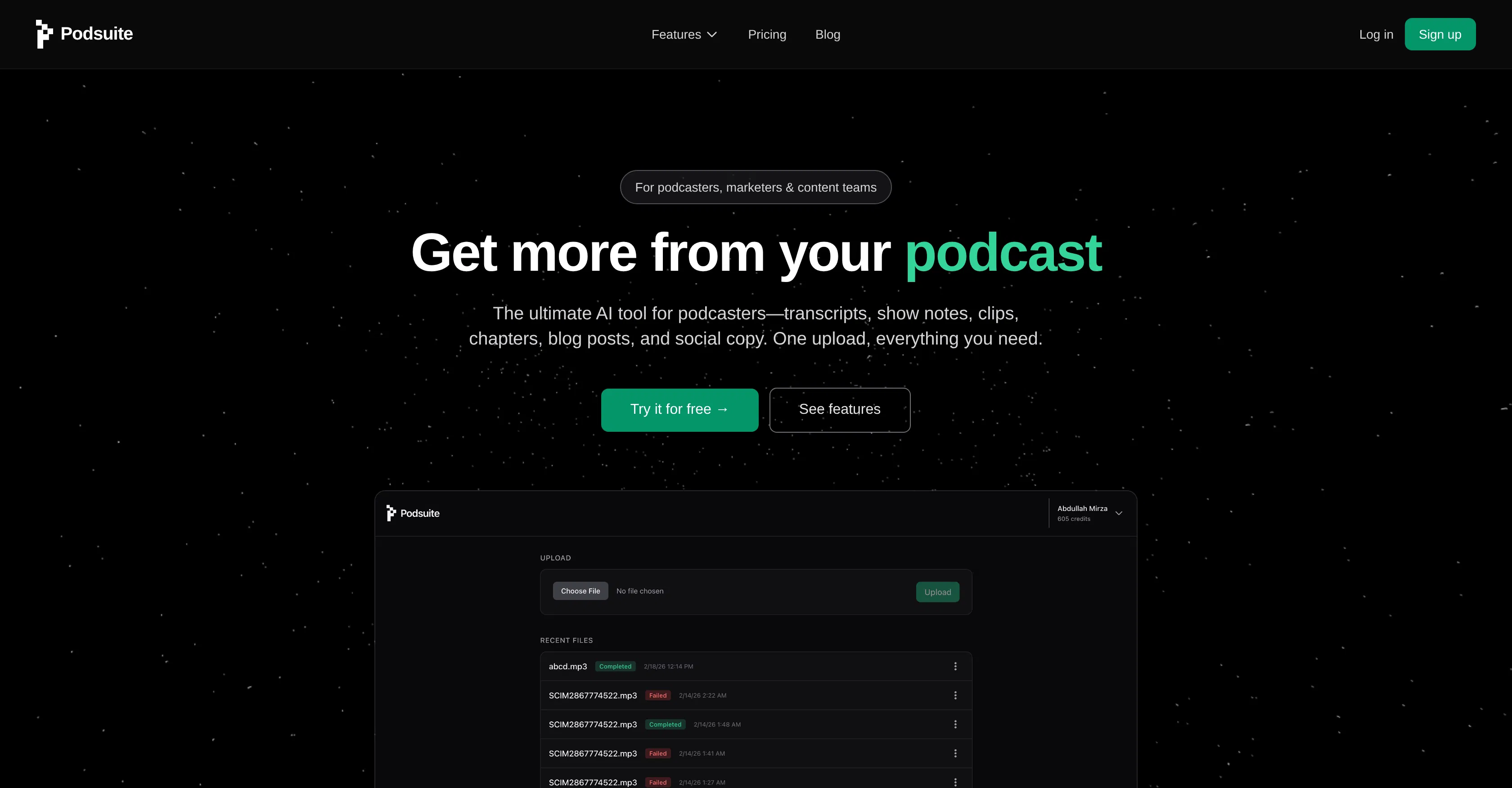 Podsuite screenshot