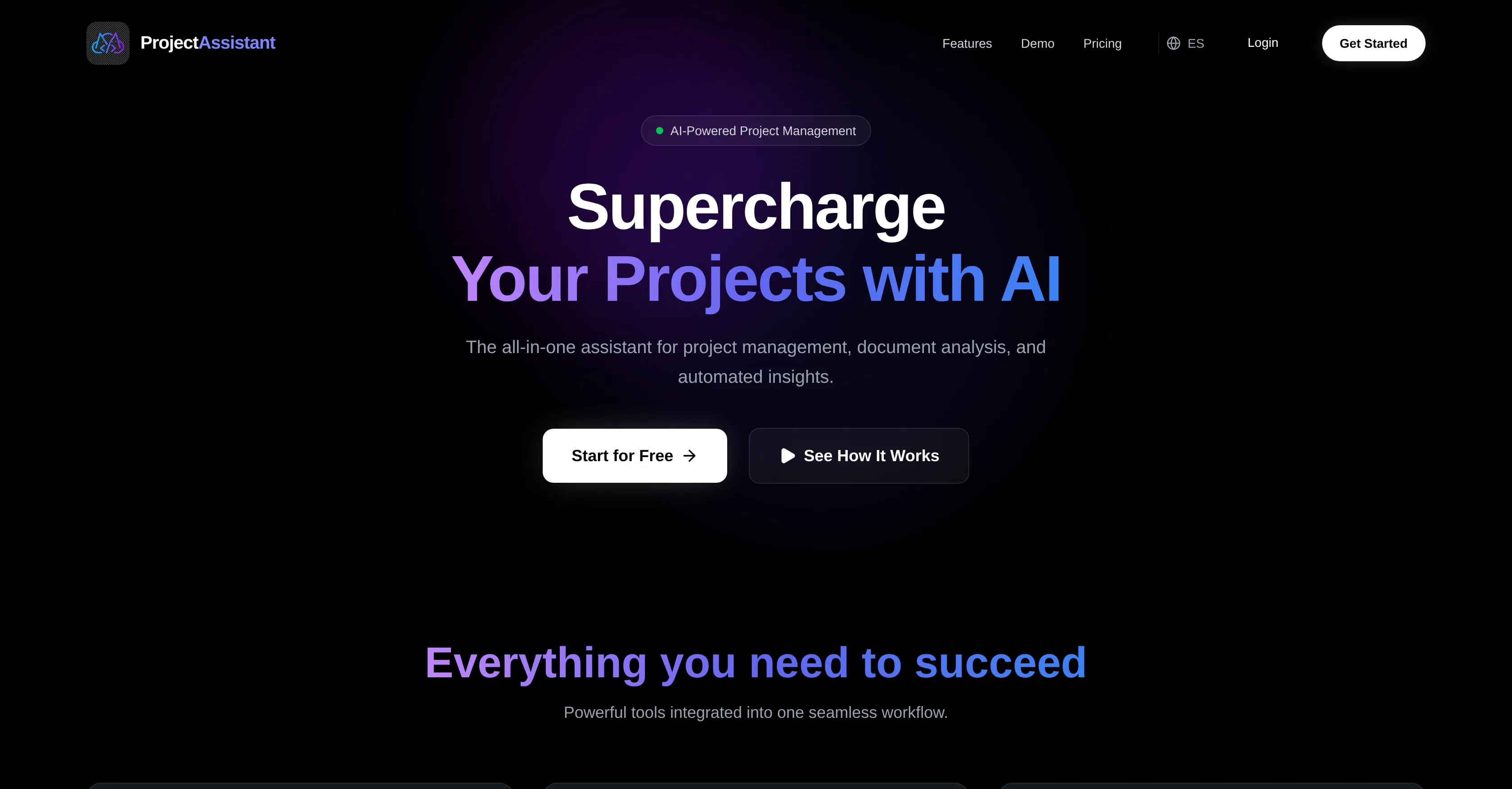 ProjectAssistant screenshot