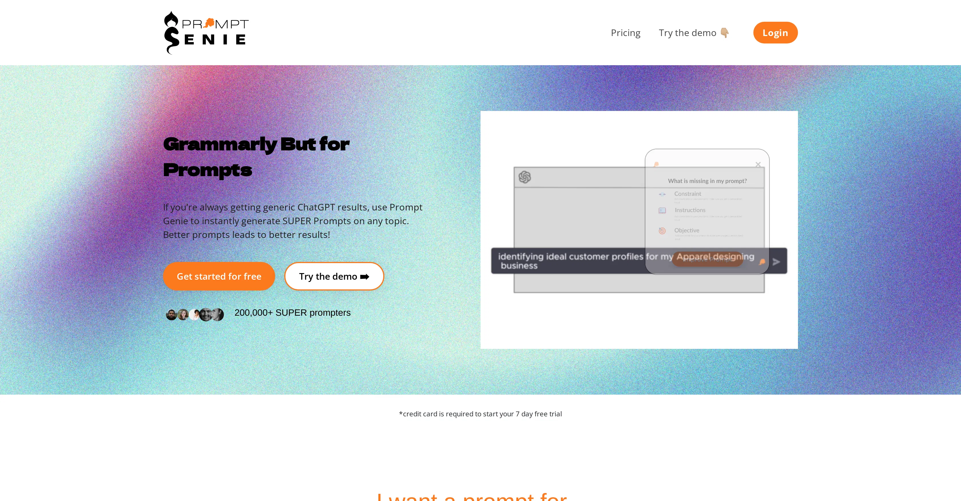 Prompt Genie screenshot