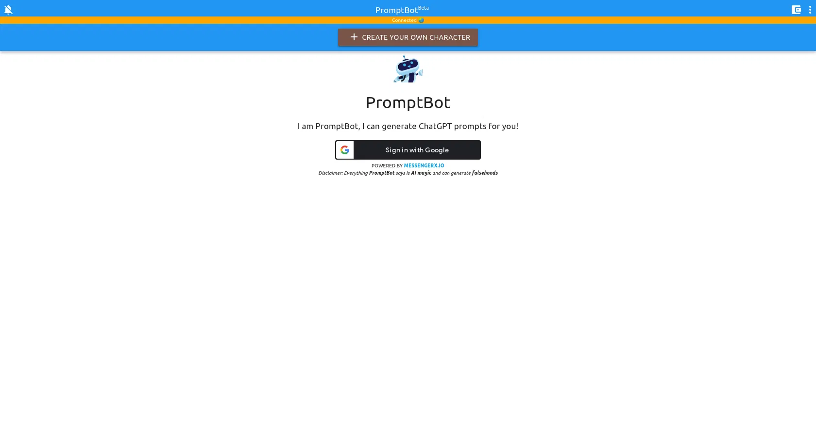 PromptBot screenshot