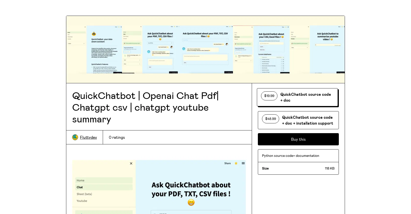 QuickChatbot screenshot