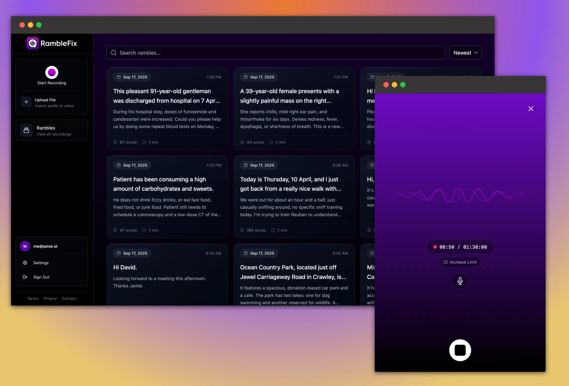 RambleFix screenshot