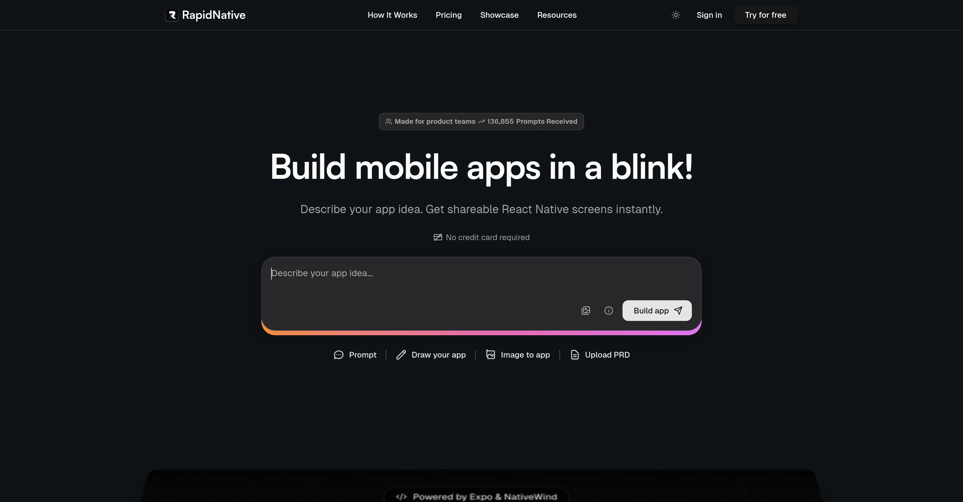 RapidNative screenshot