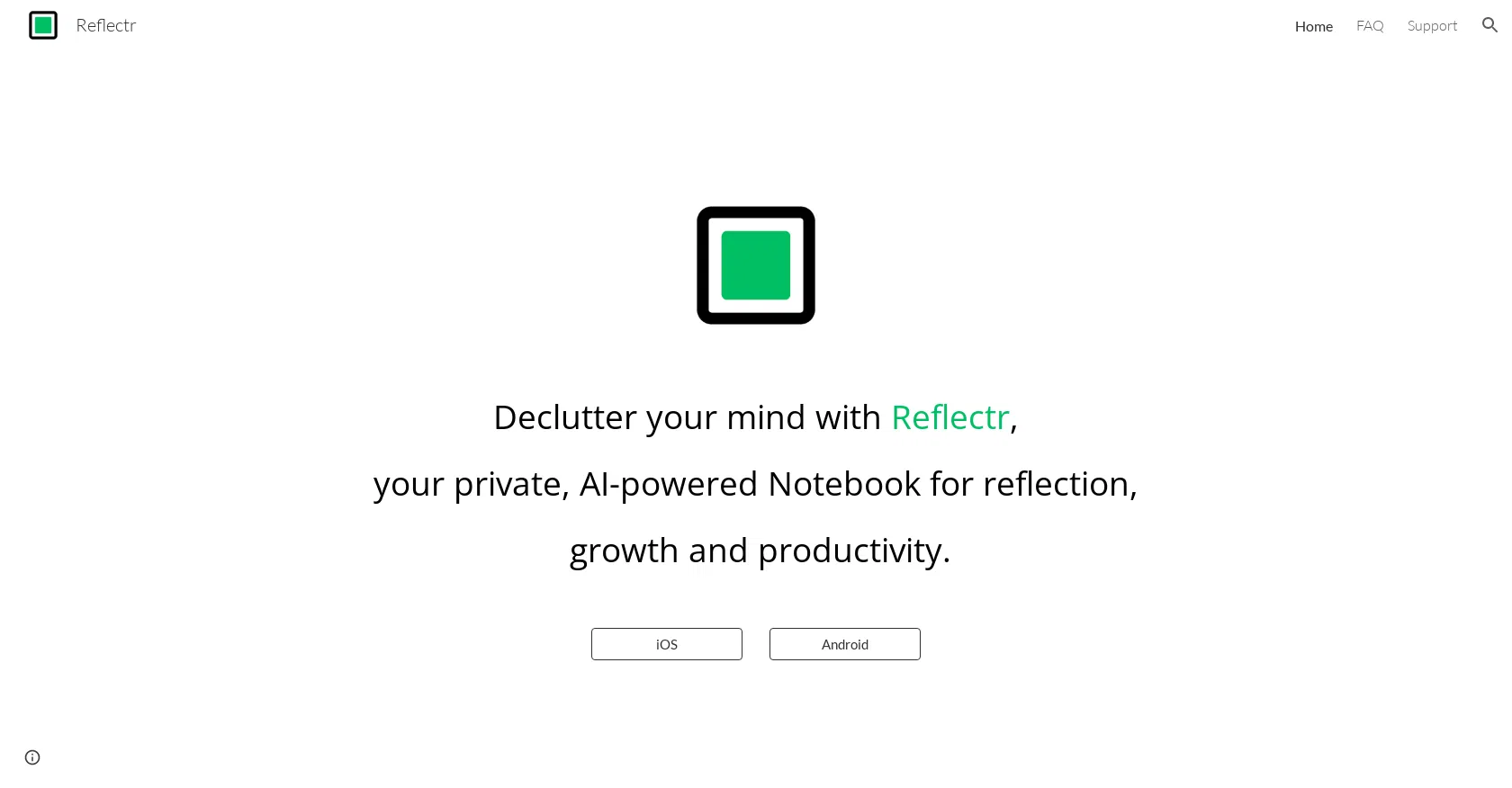 Reflectr screenshot