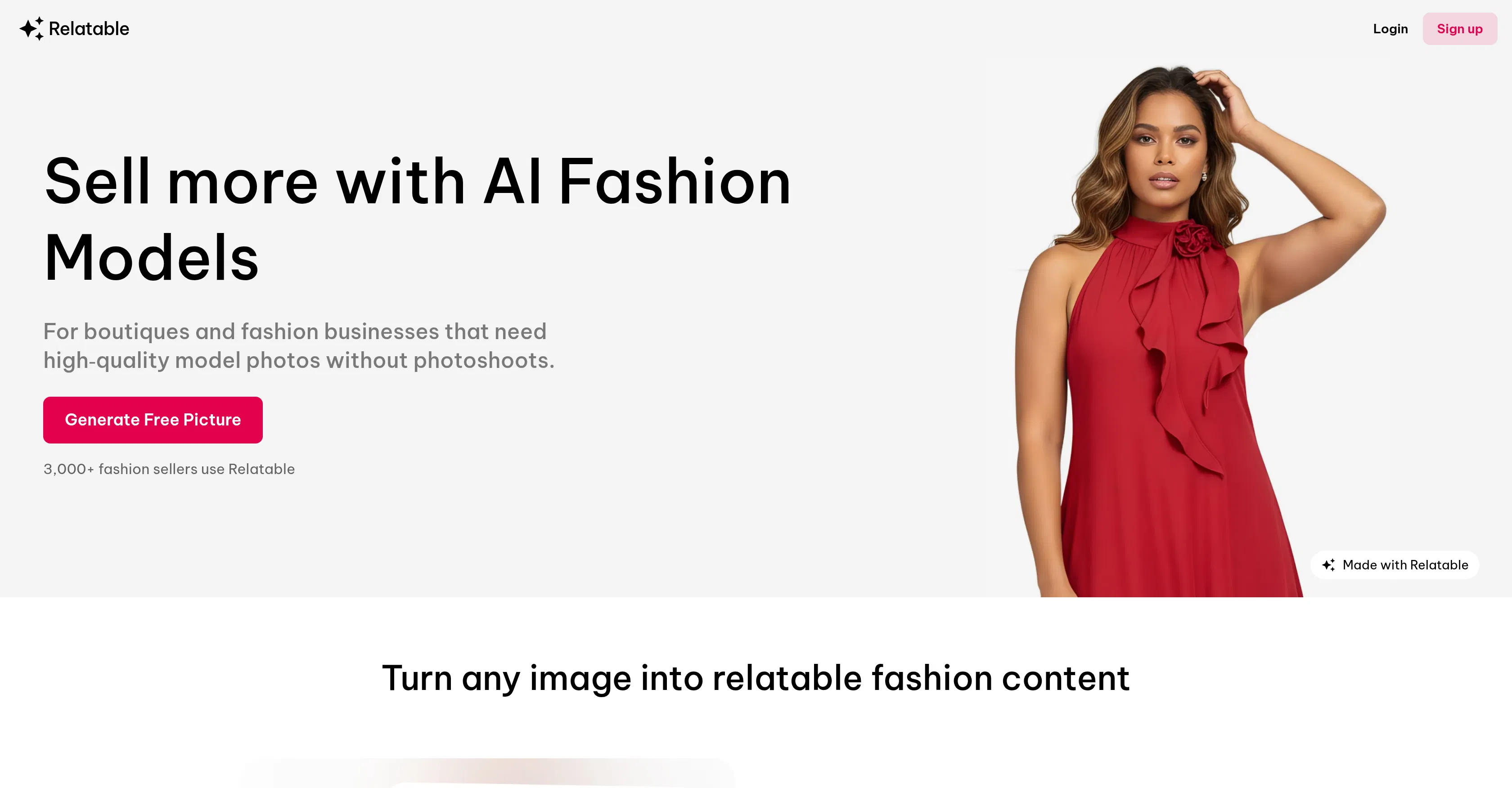 Relatable – AI Fashion Model Photos screenshot