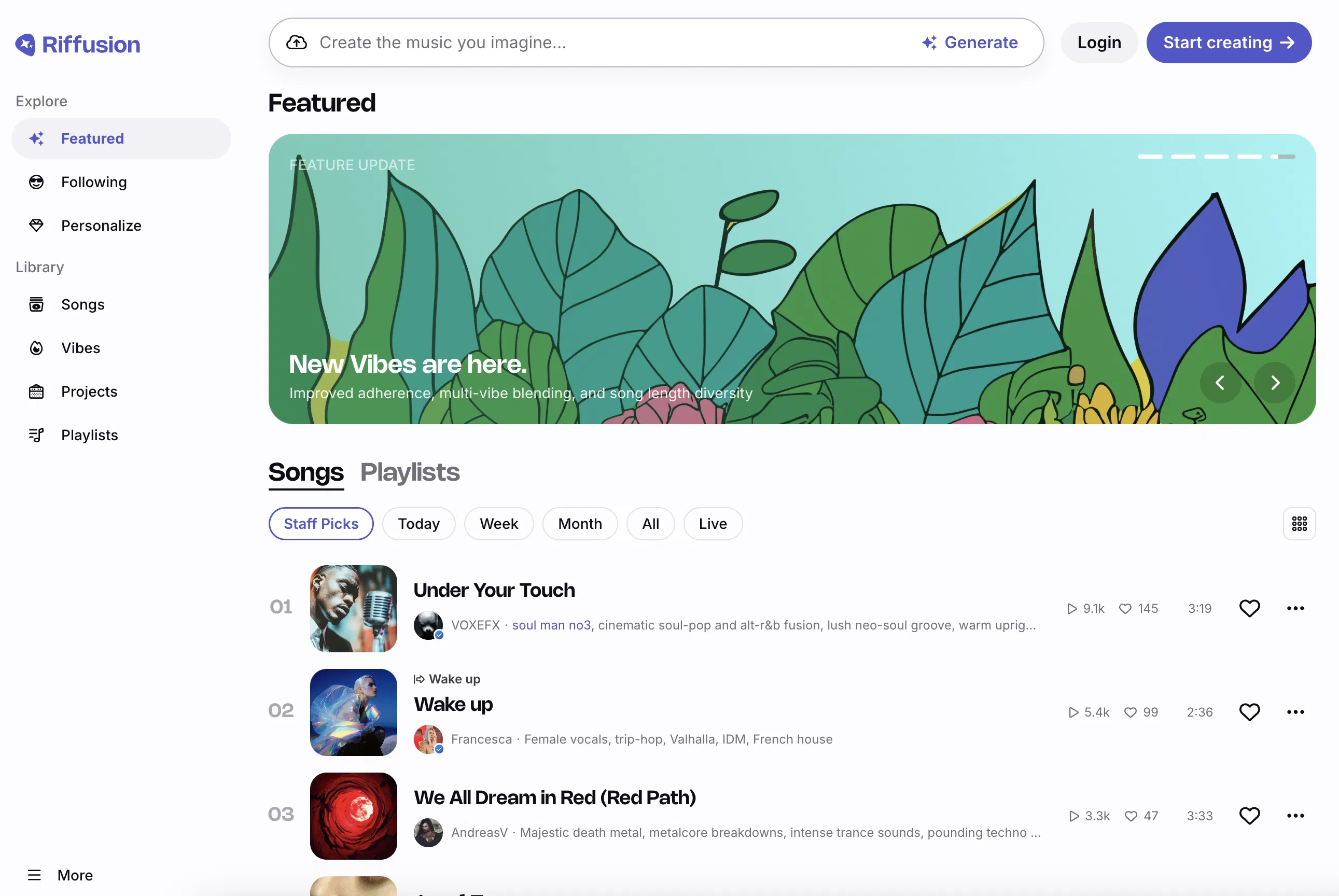 Riffusion screenshot
