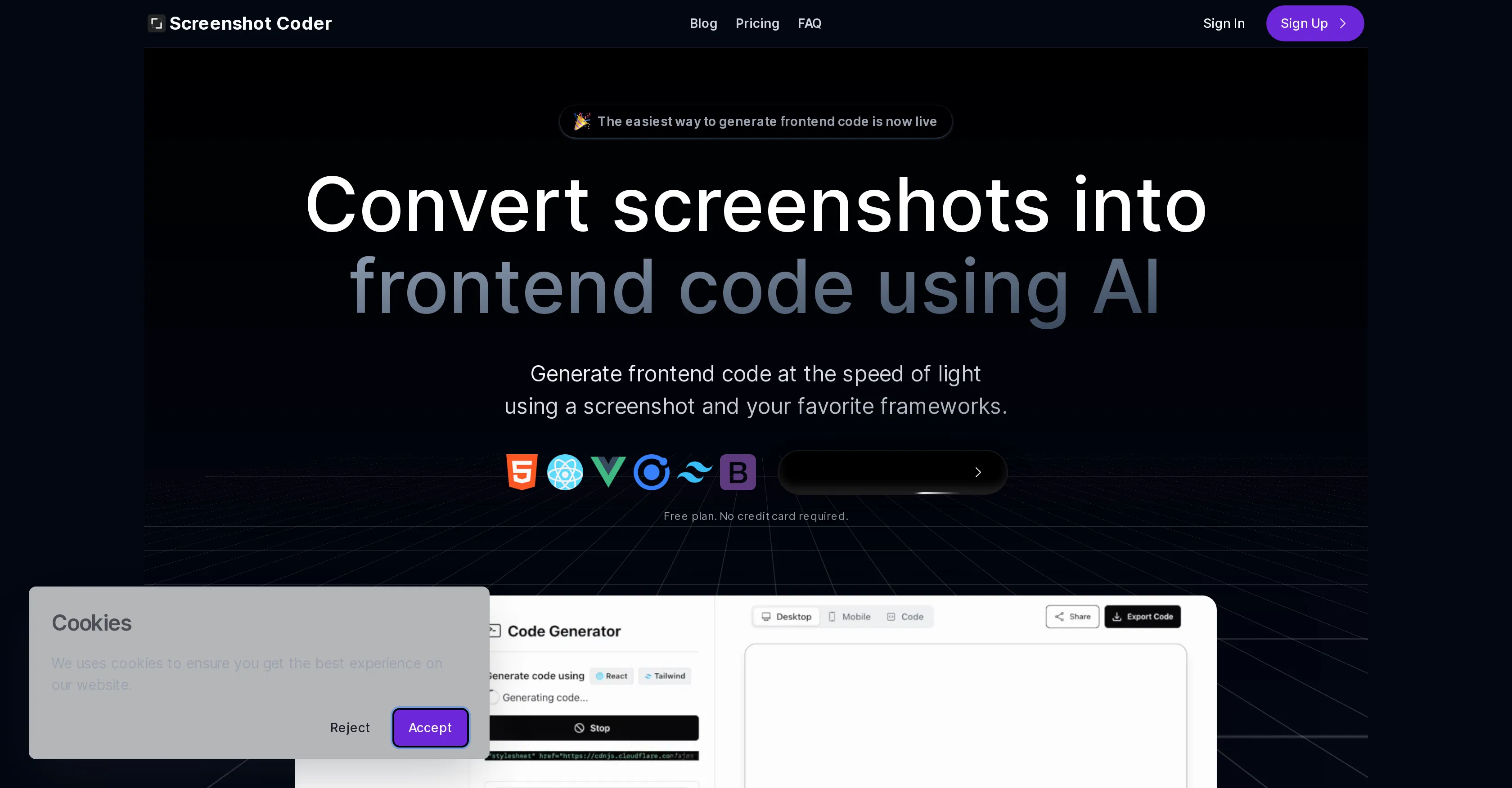 Screenshot Coder screenshot