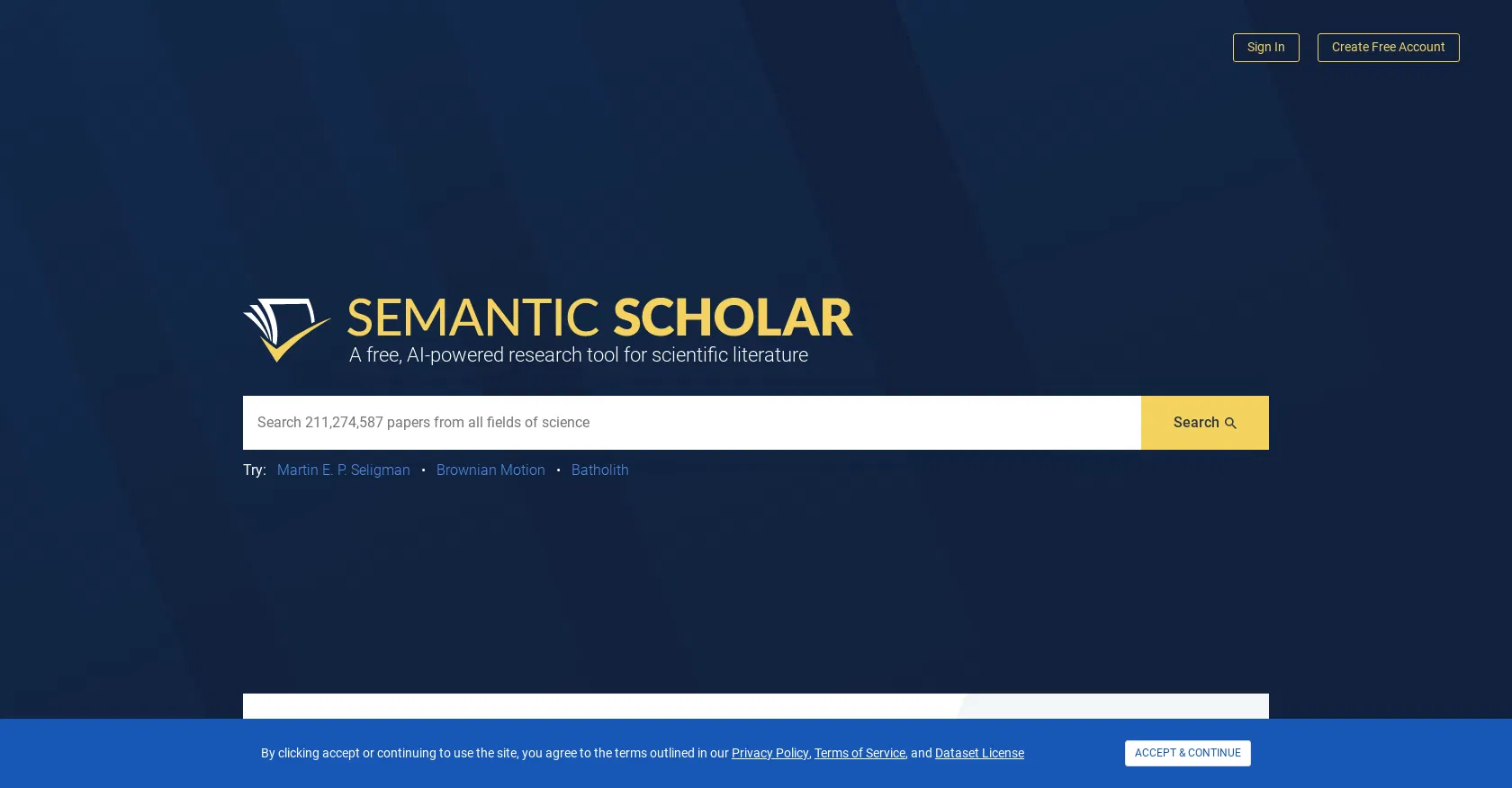 Semantic Scholar screenshot