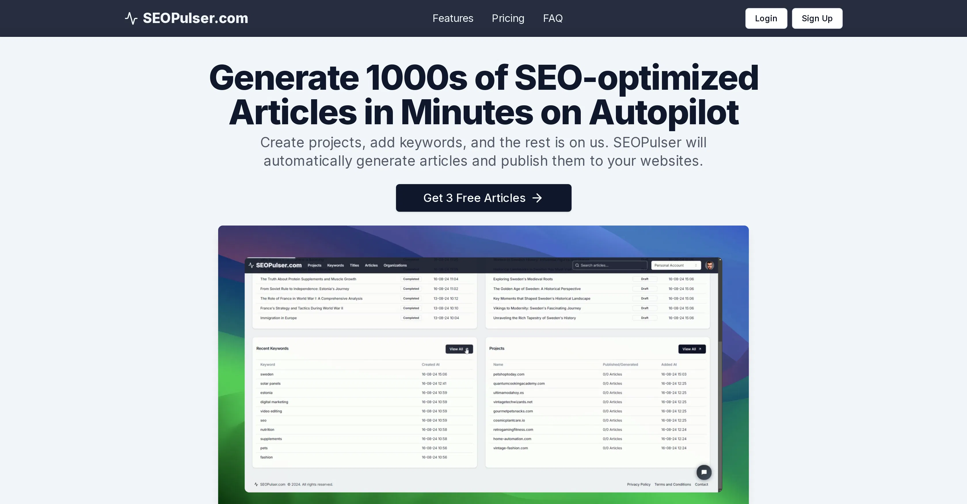 SEOPulser screenshot