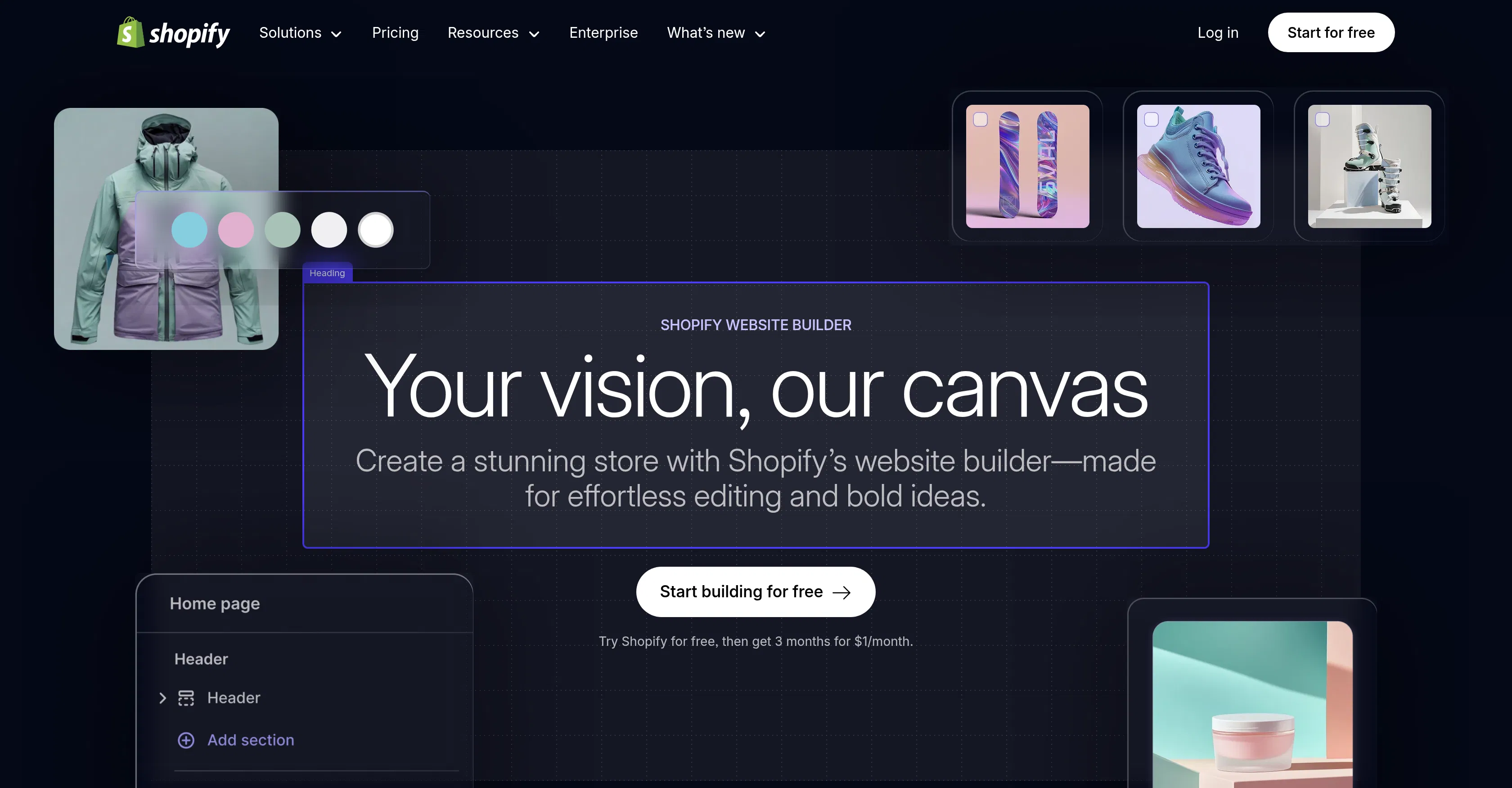 Shopify Website Builder screenshot