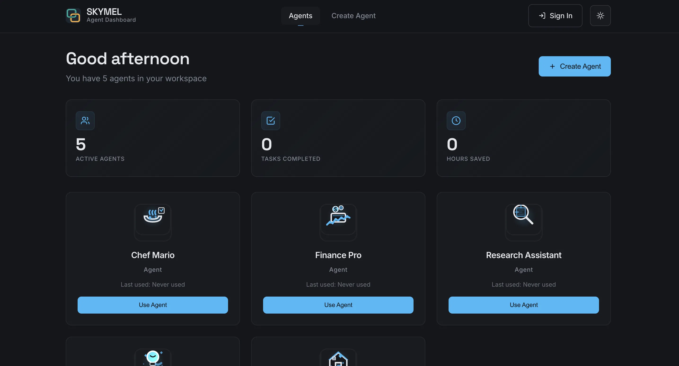Skymel: Create Your Own Personal Agents screenshot