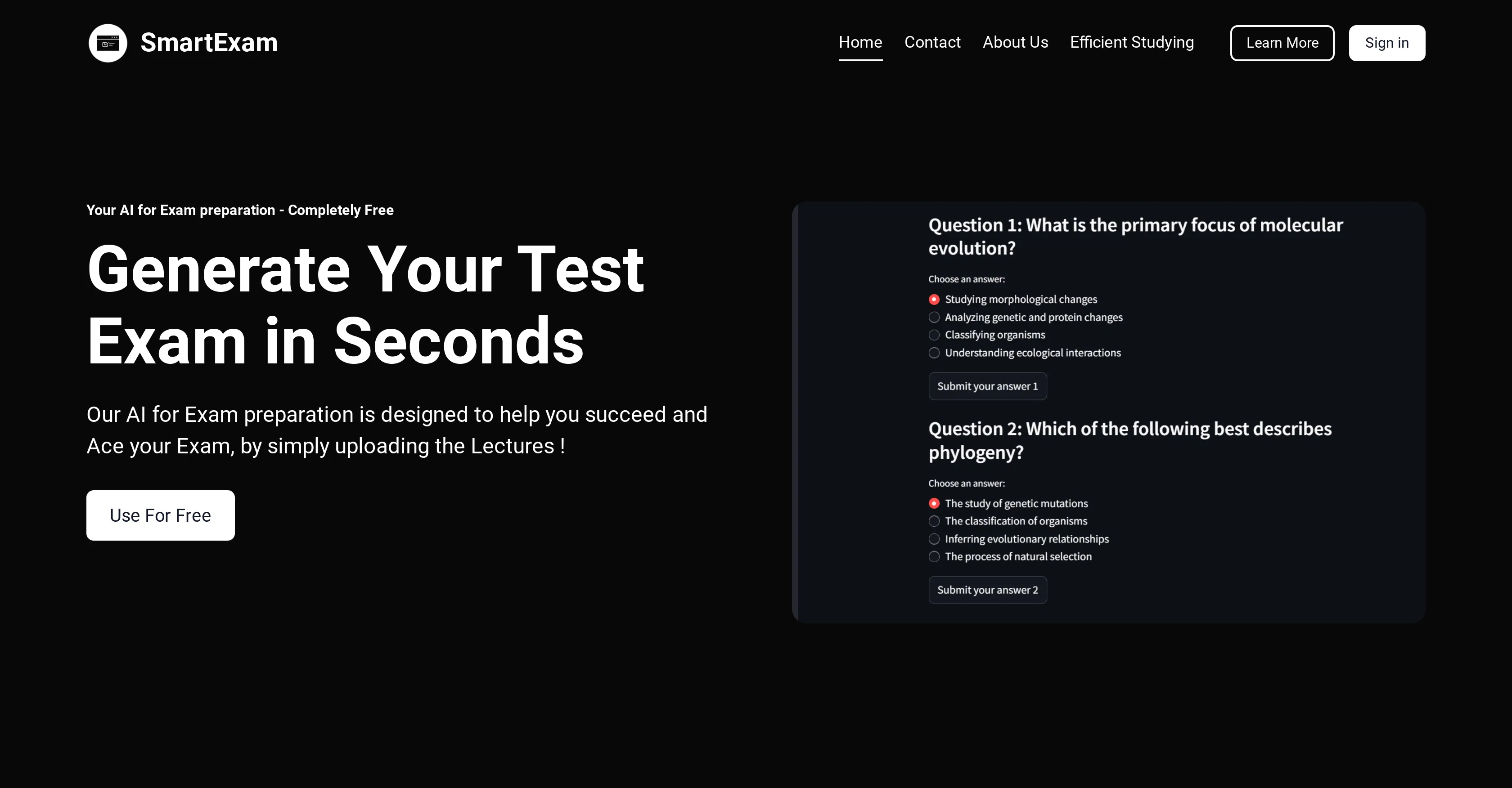 Smartexam screenshot