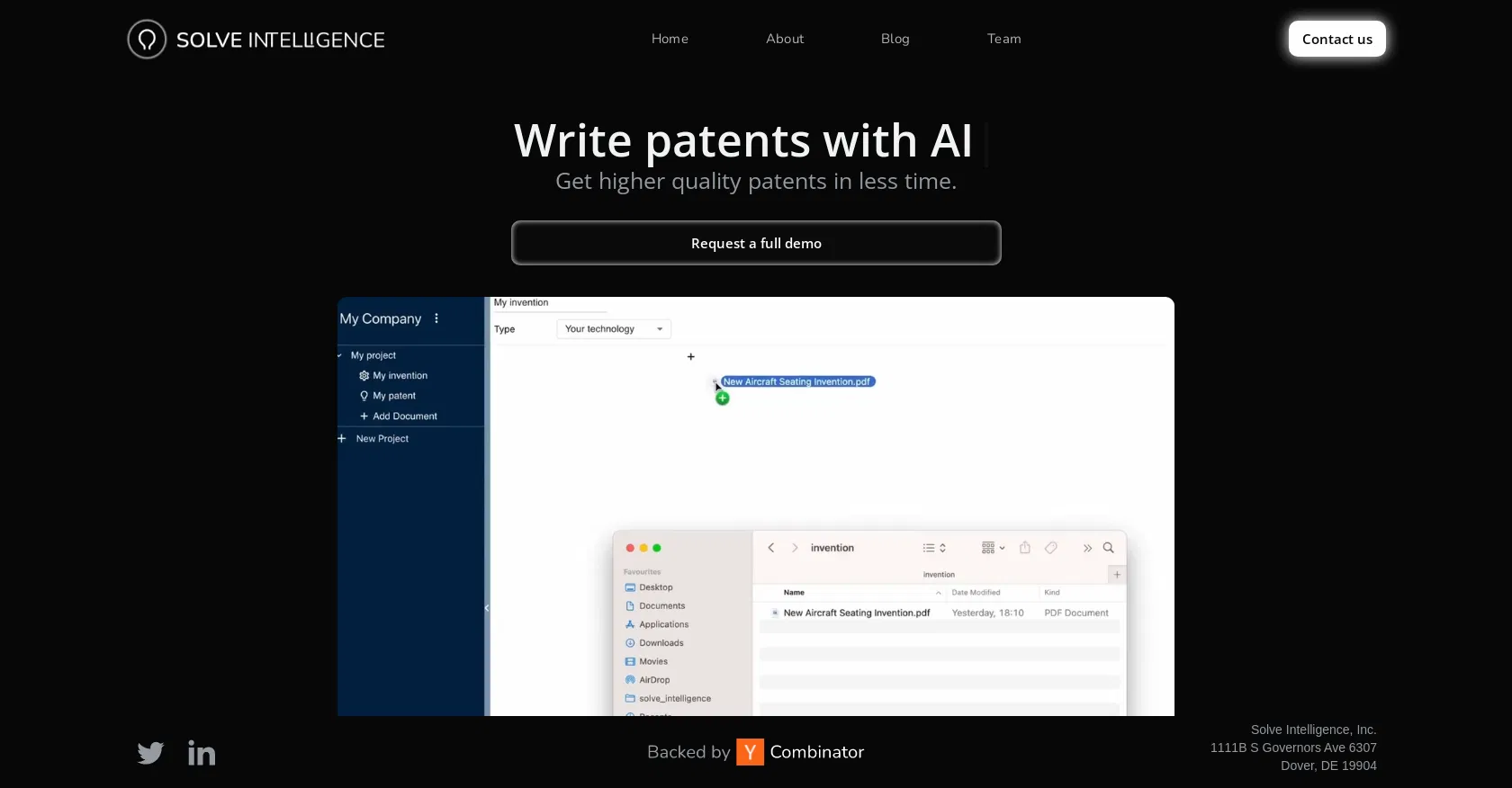 Solve Intelligence screenshot