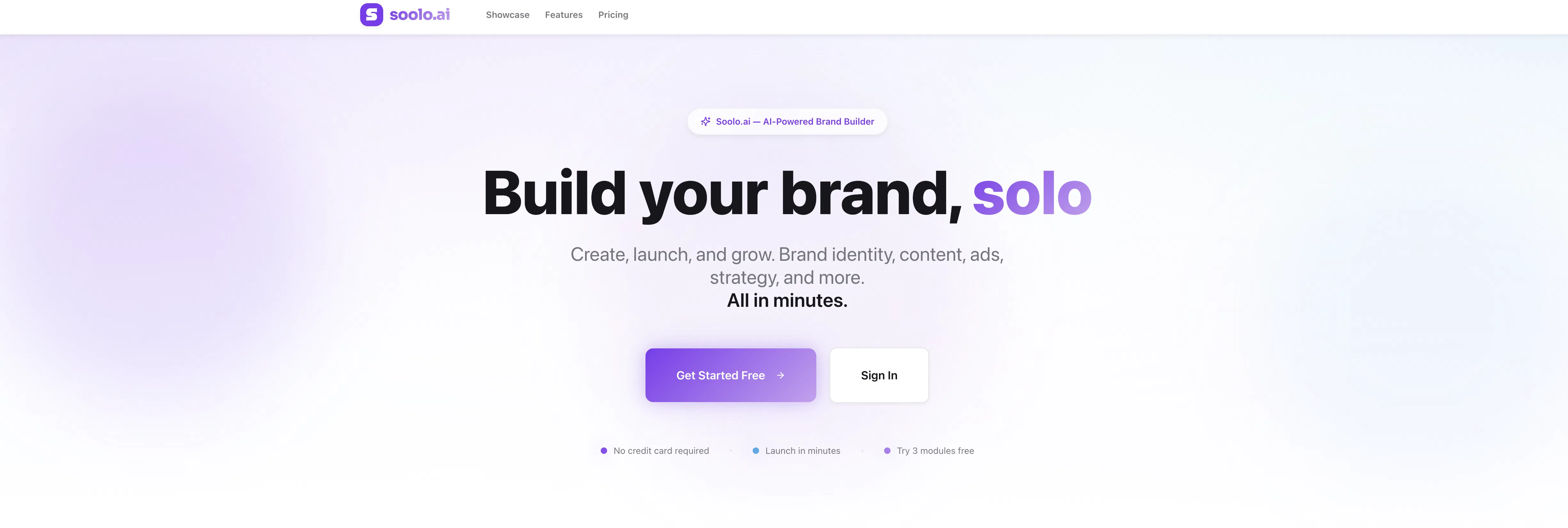 Soolo.ai - AI Brand Builder screenshot