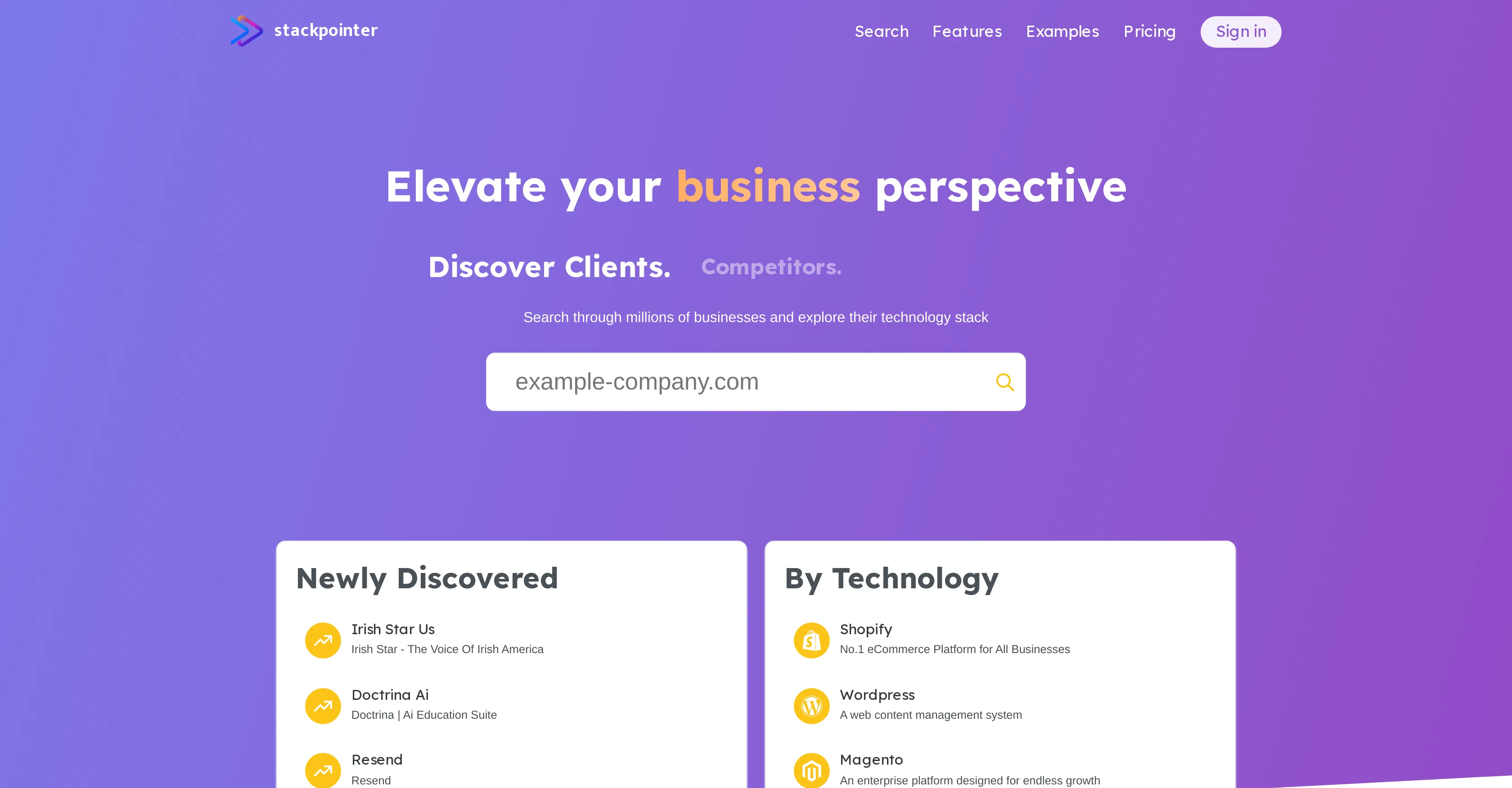 Stackpointer screenshot