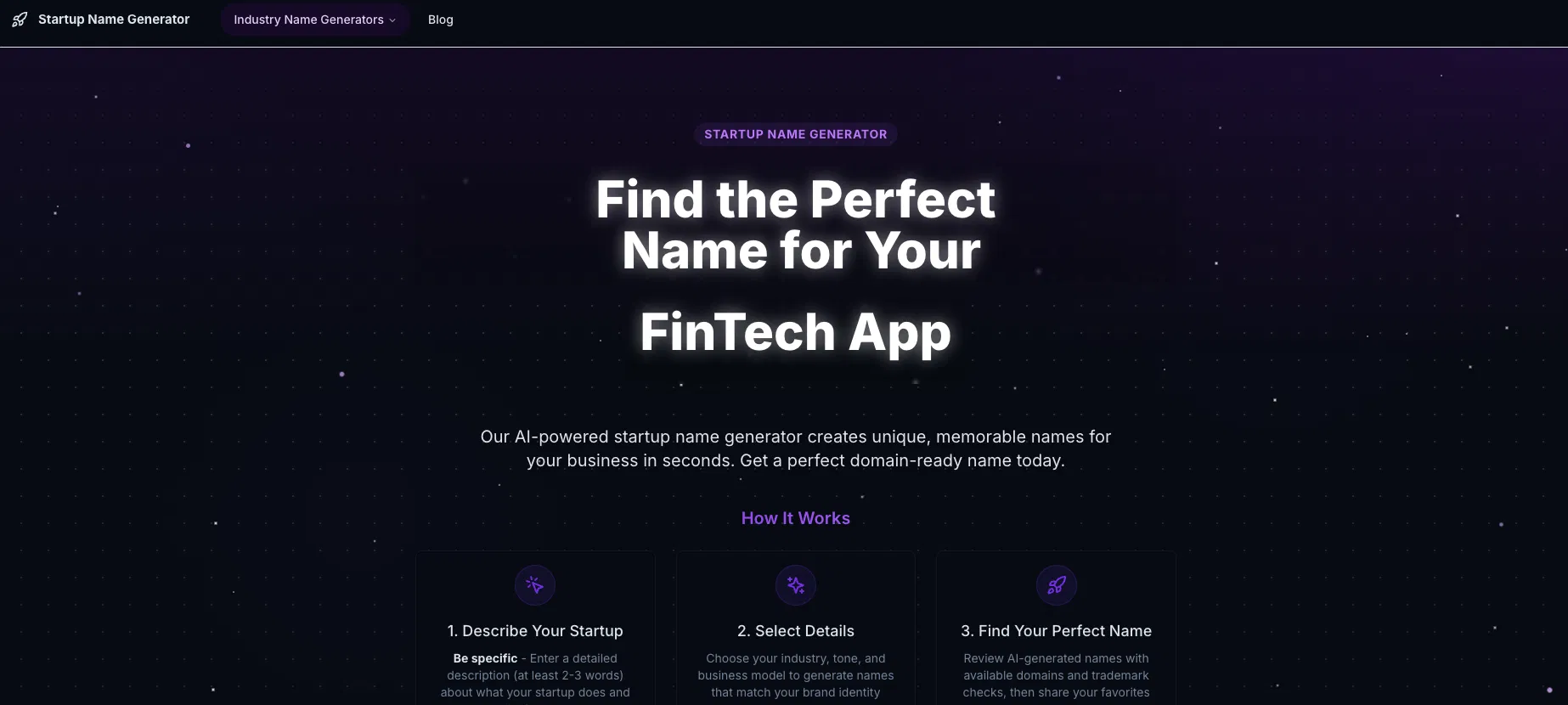 StartupNameGenerator screenshot