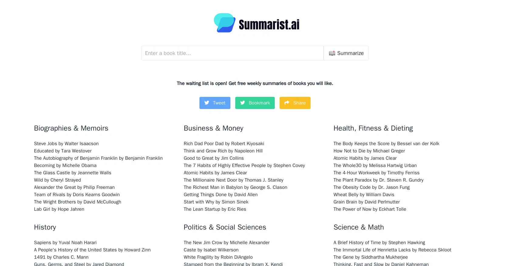 Summarist screenshot