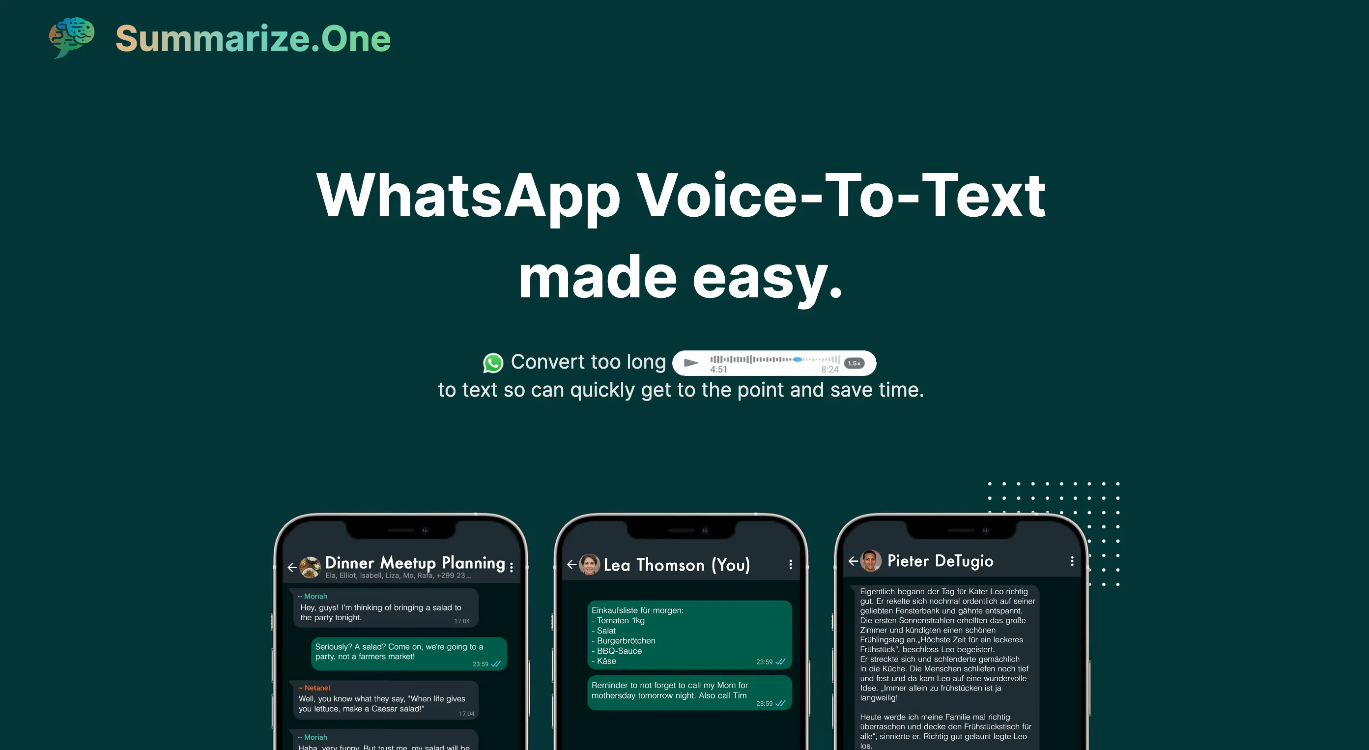 Summarize.one screenshot