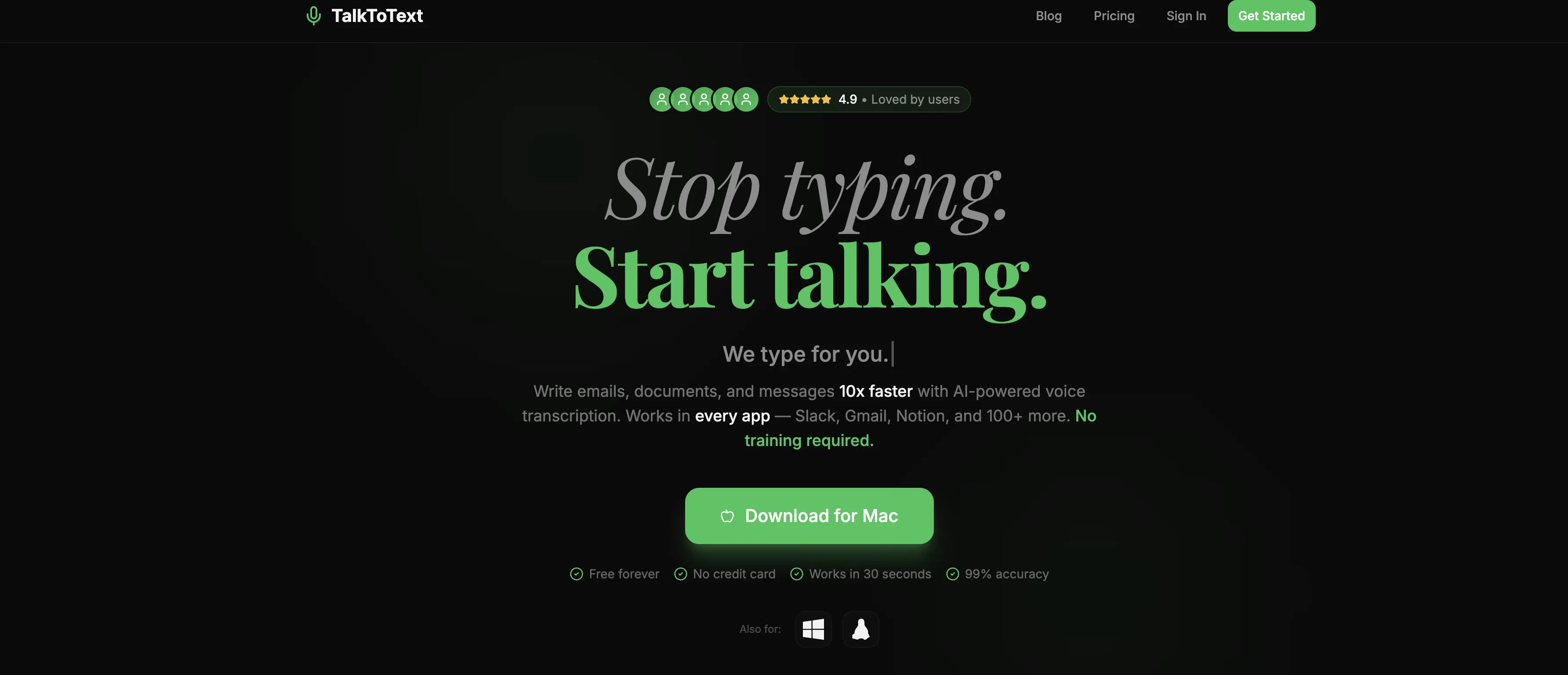 TalkToText screenshot