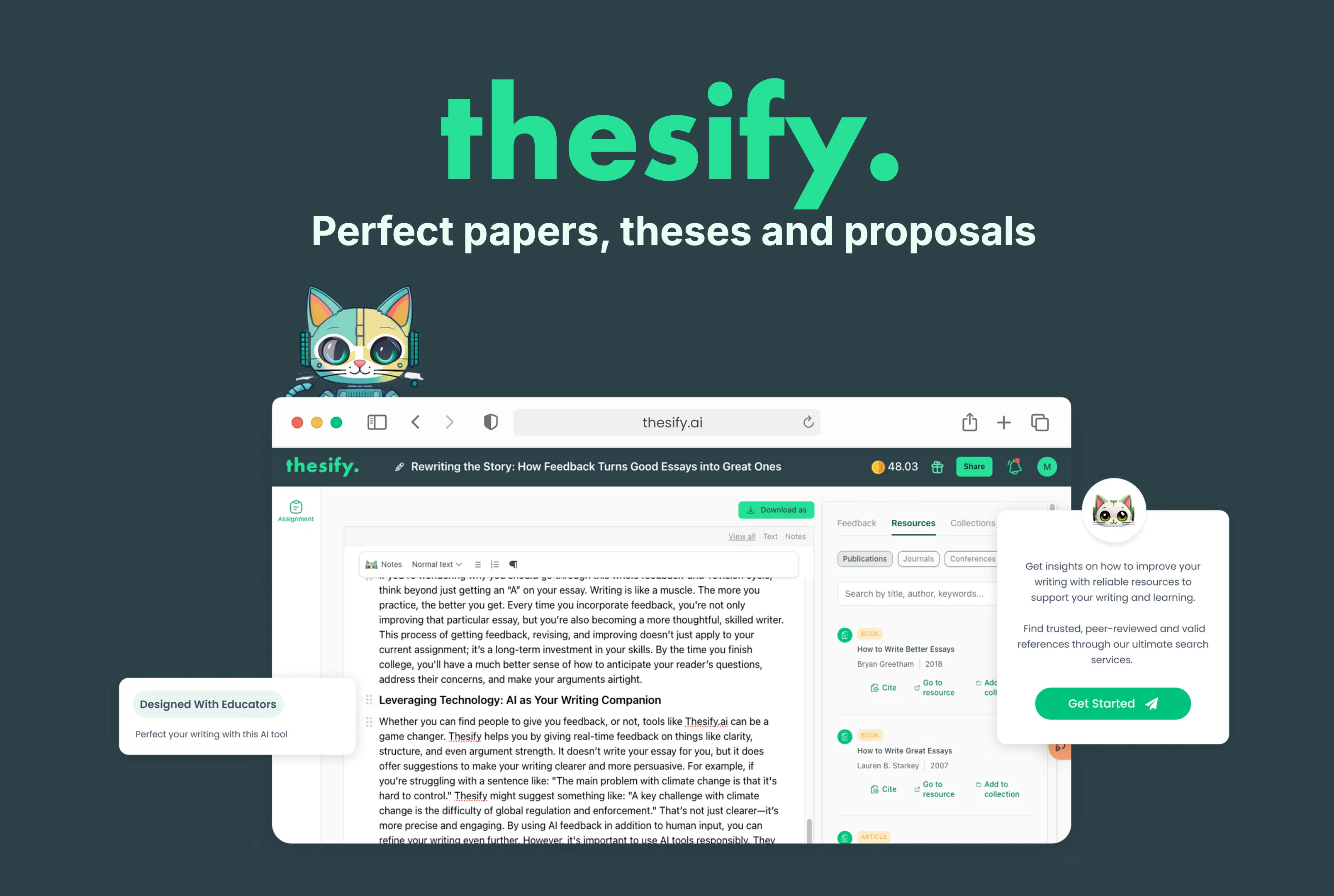 Thesify screenshot