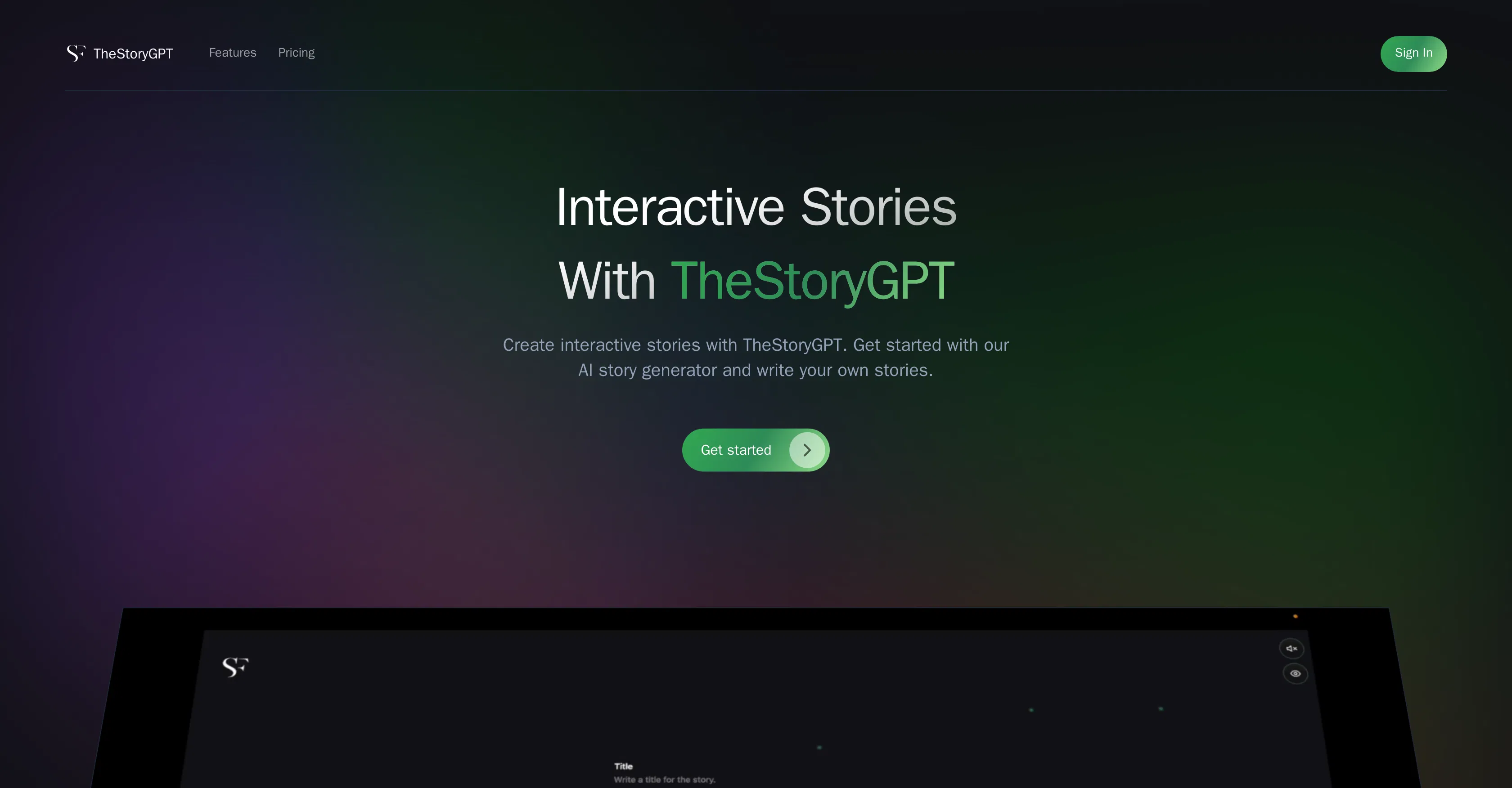 TheStoryGPT screenshot