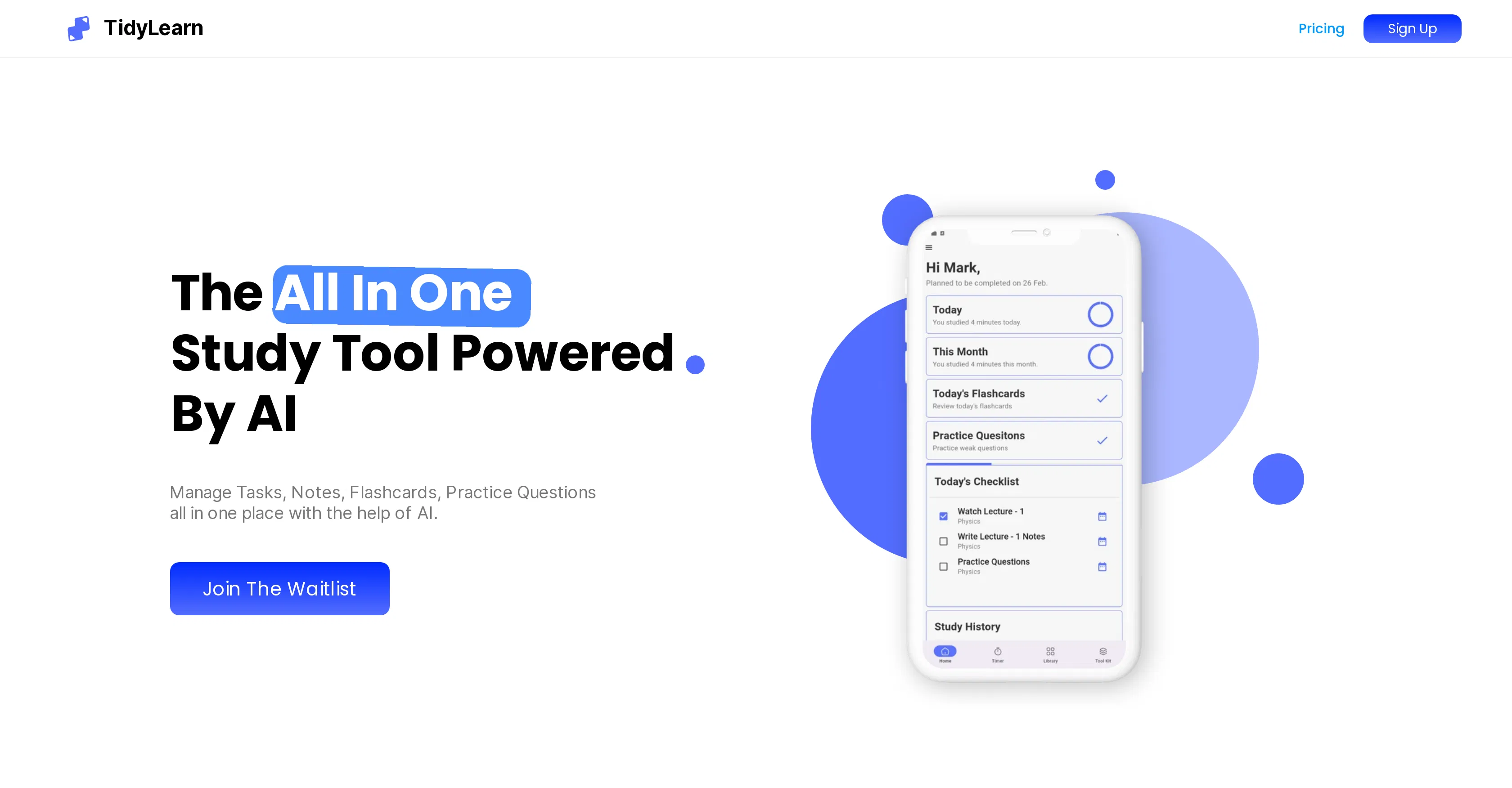 TidyLearn screenshot