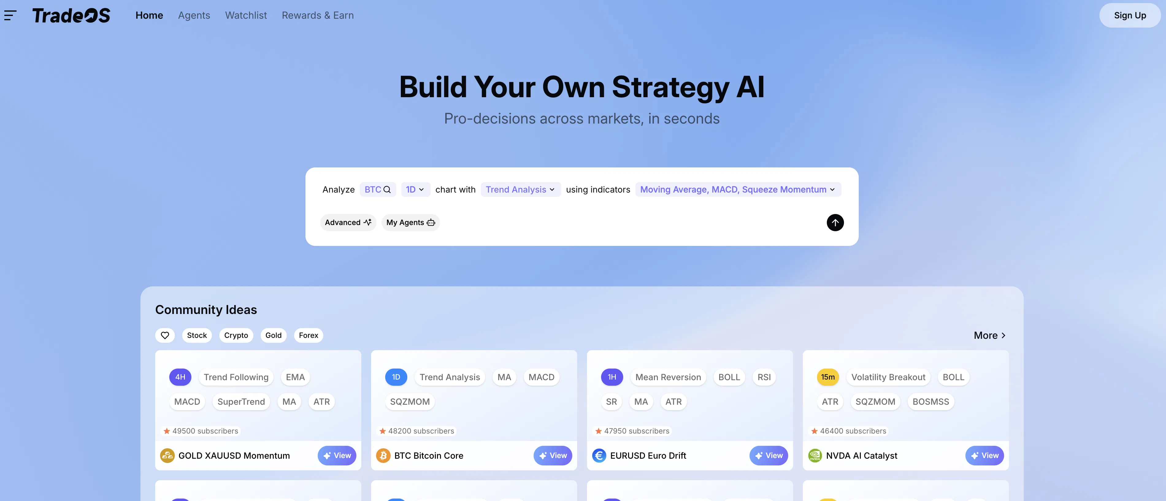 TradeOS AI screenshot