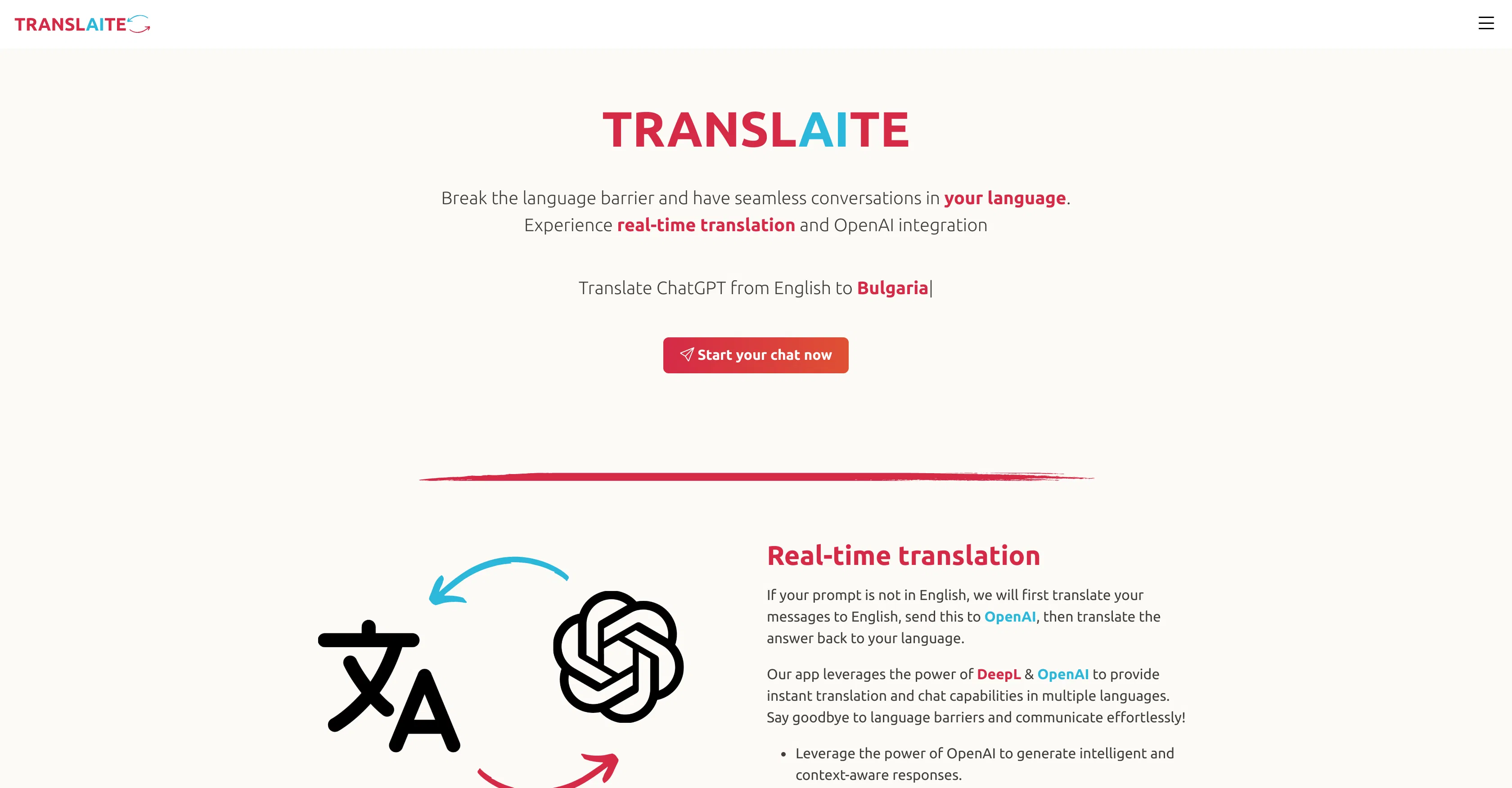 Translaite screenshot