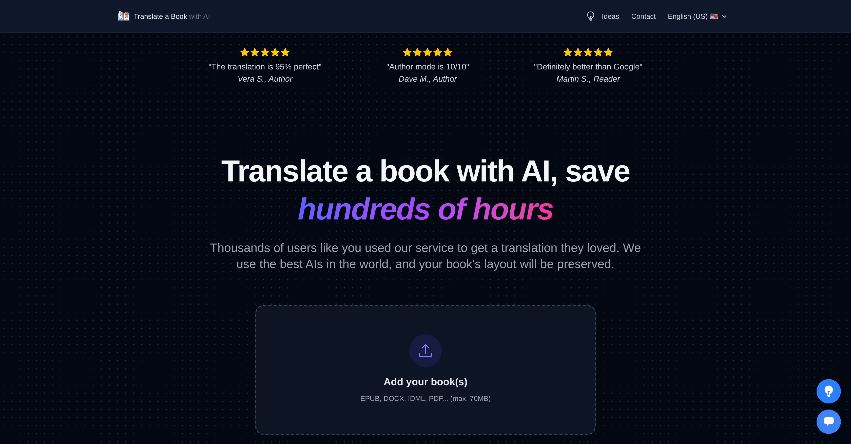 Translate A Book.com screenshot