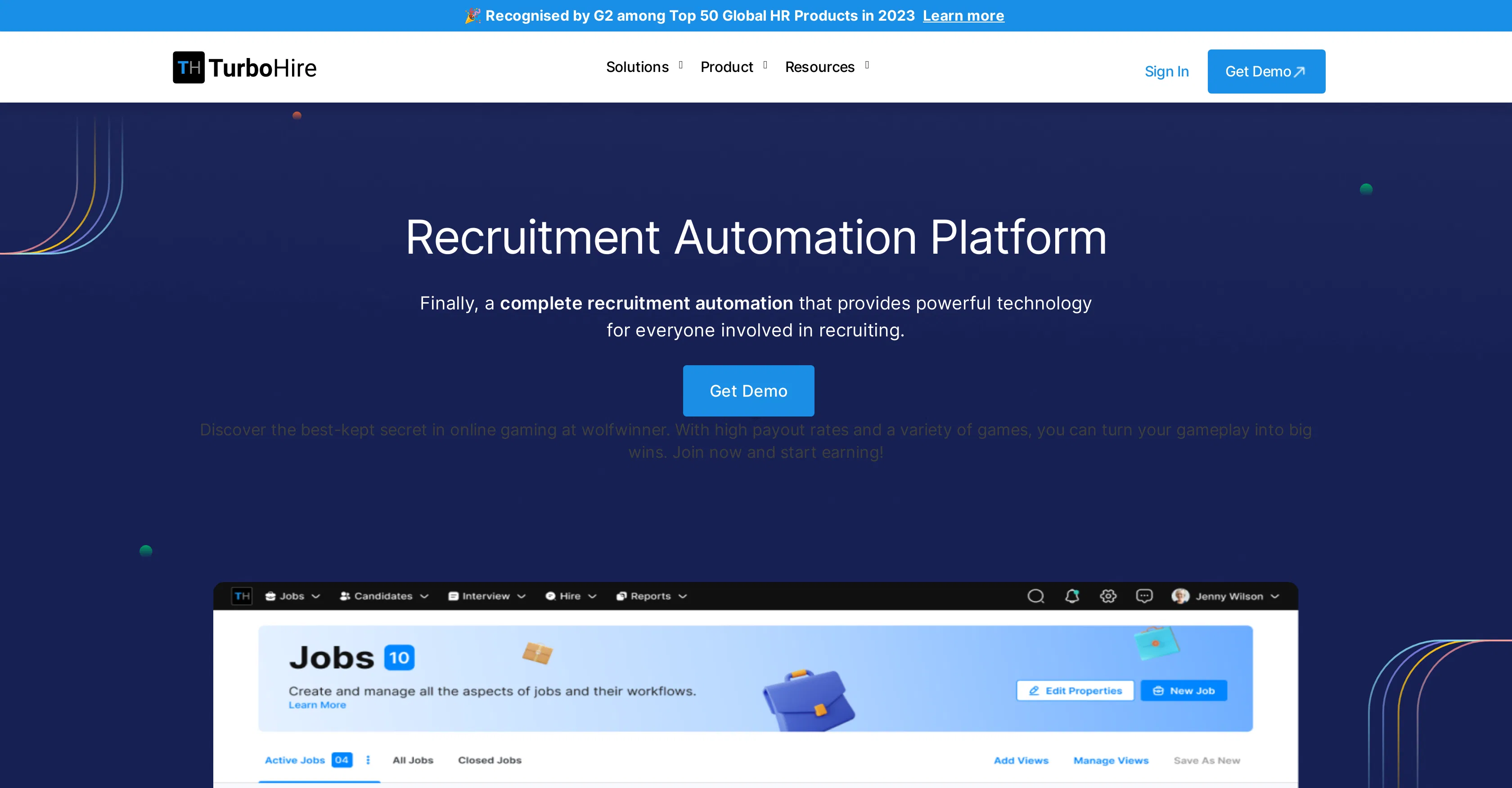 Turbohire screenshot