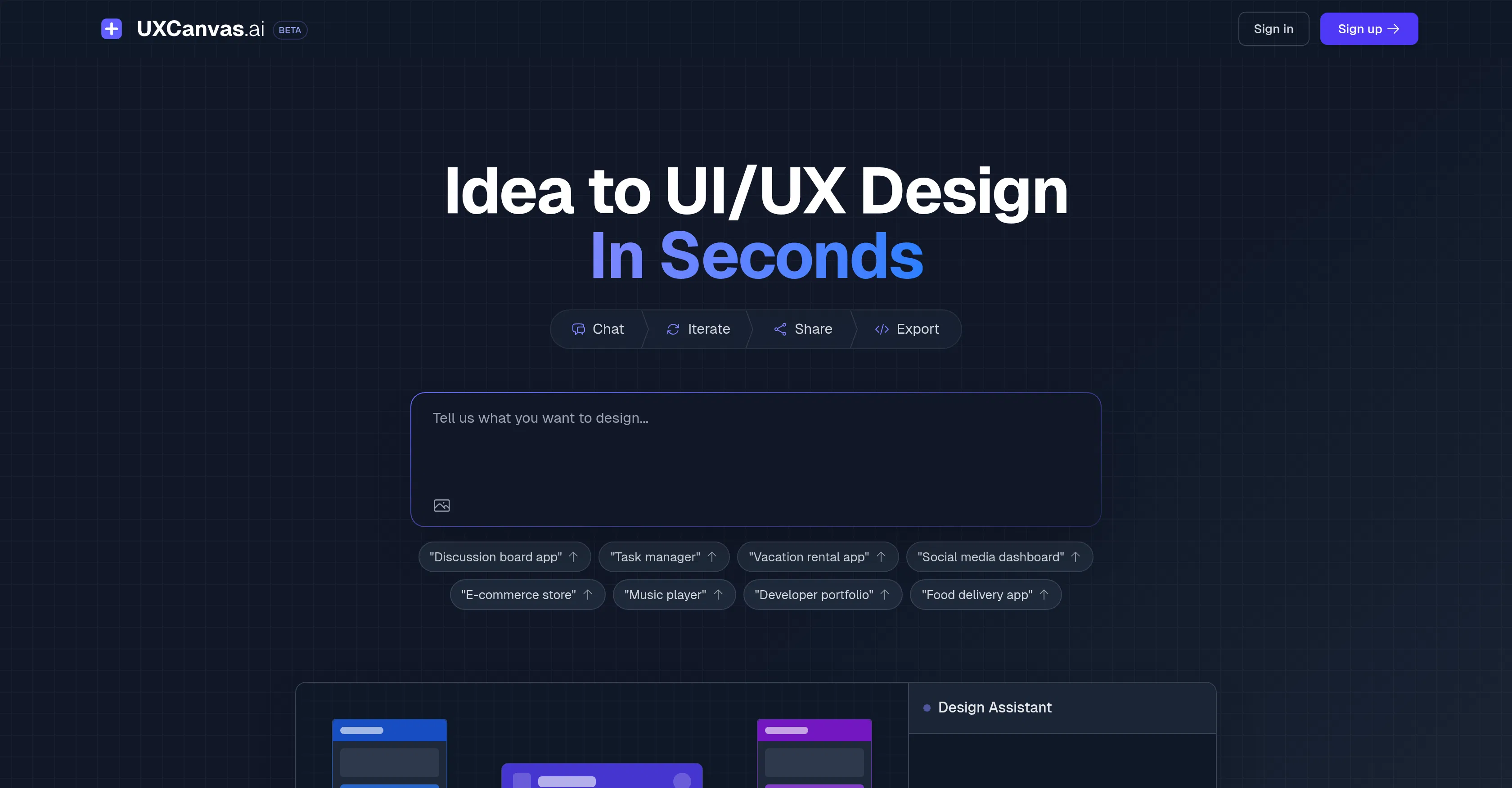 UXCanvas.ai screenshot