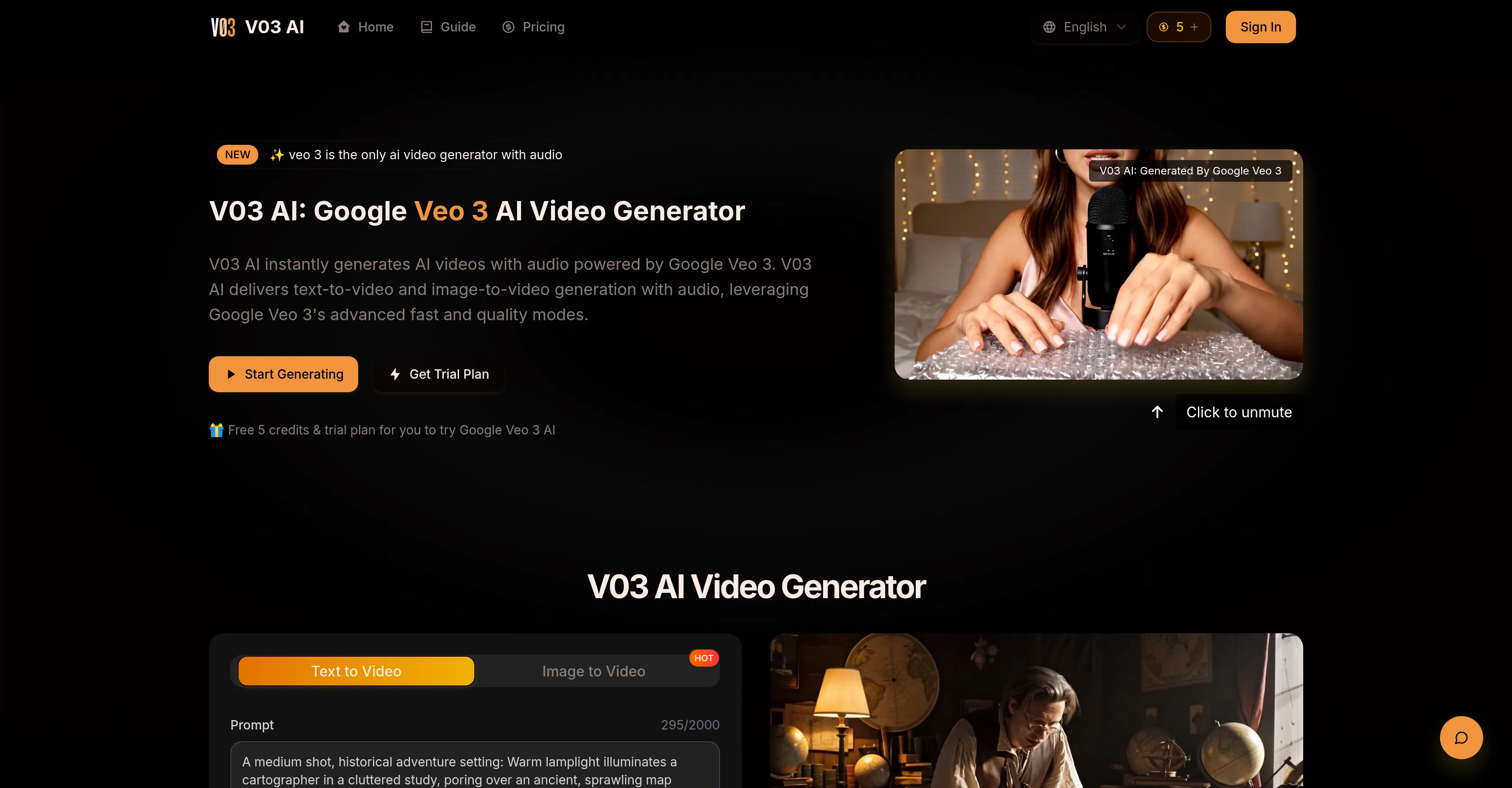V03 AI Video Generator screenshot