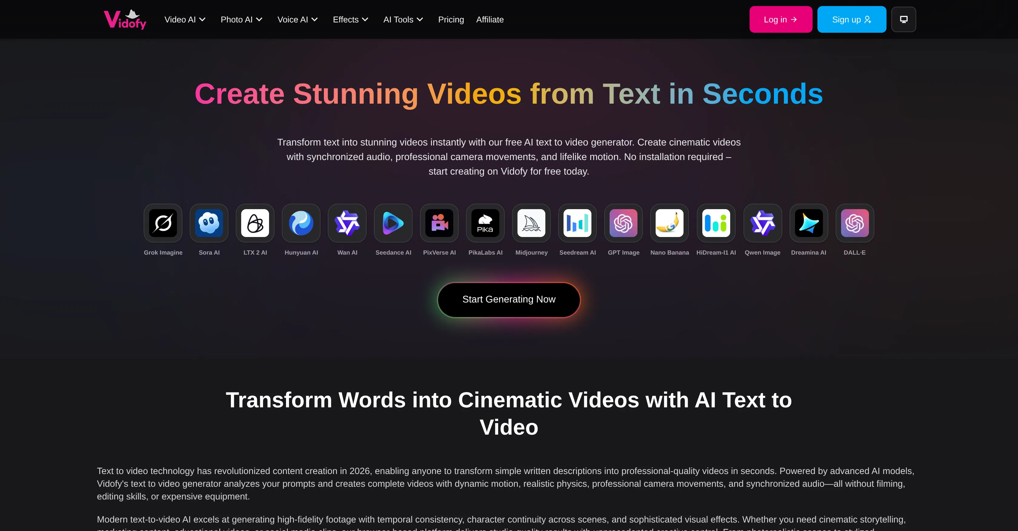 Vidofy AI screenshot