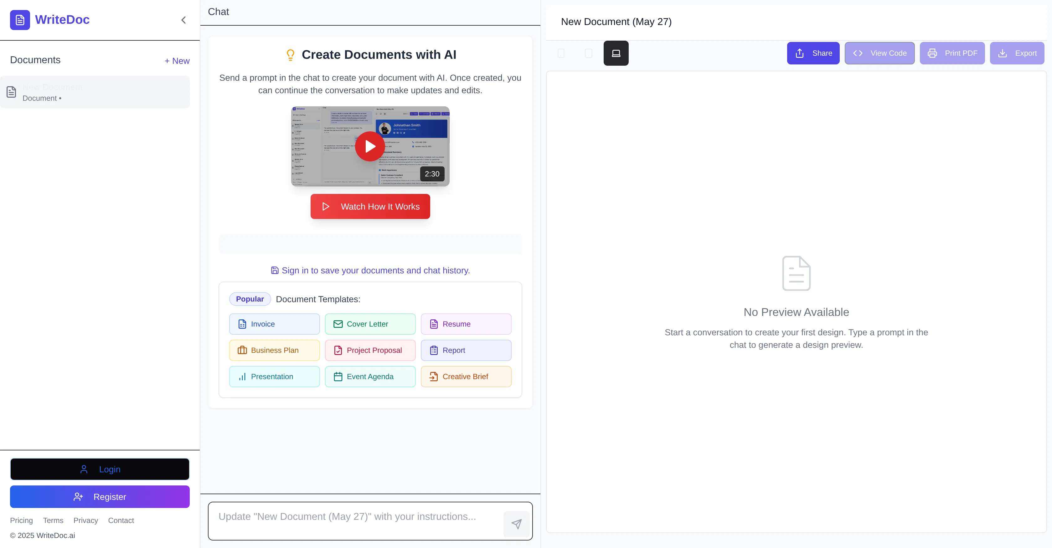 WriteDoc.ai screenshot