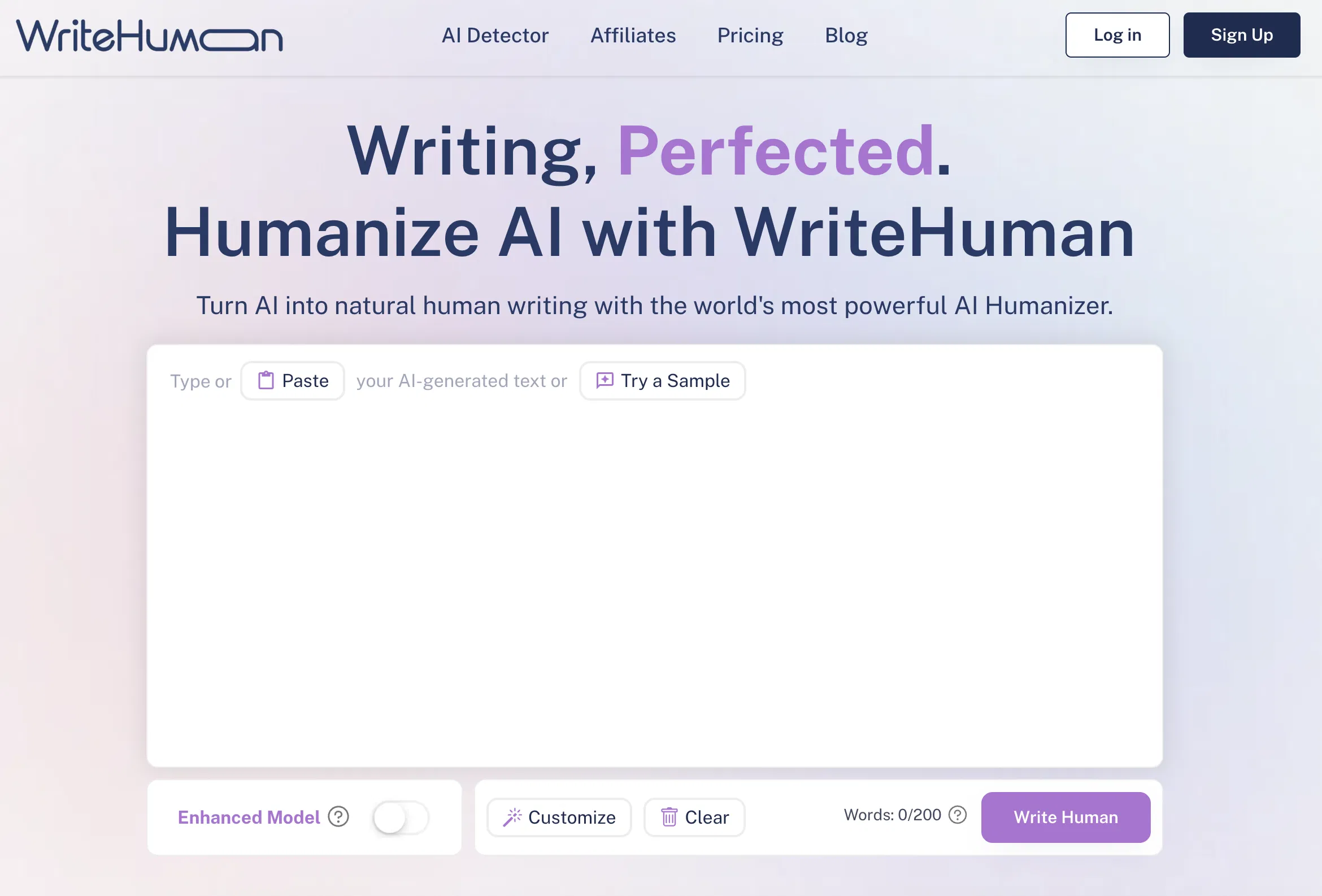 WriteHuman screenshot