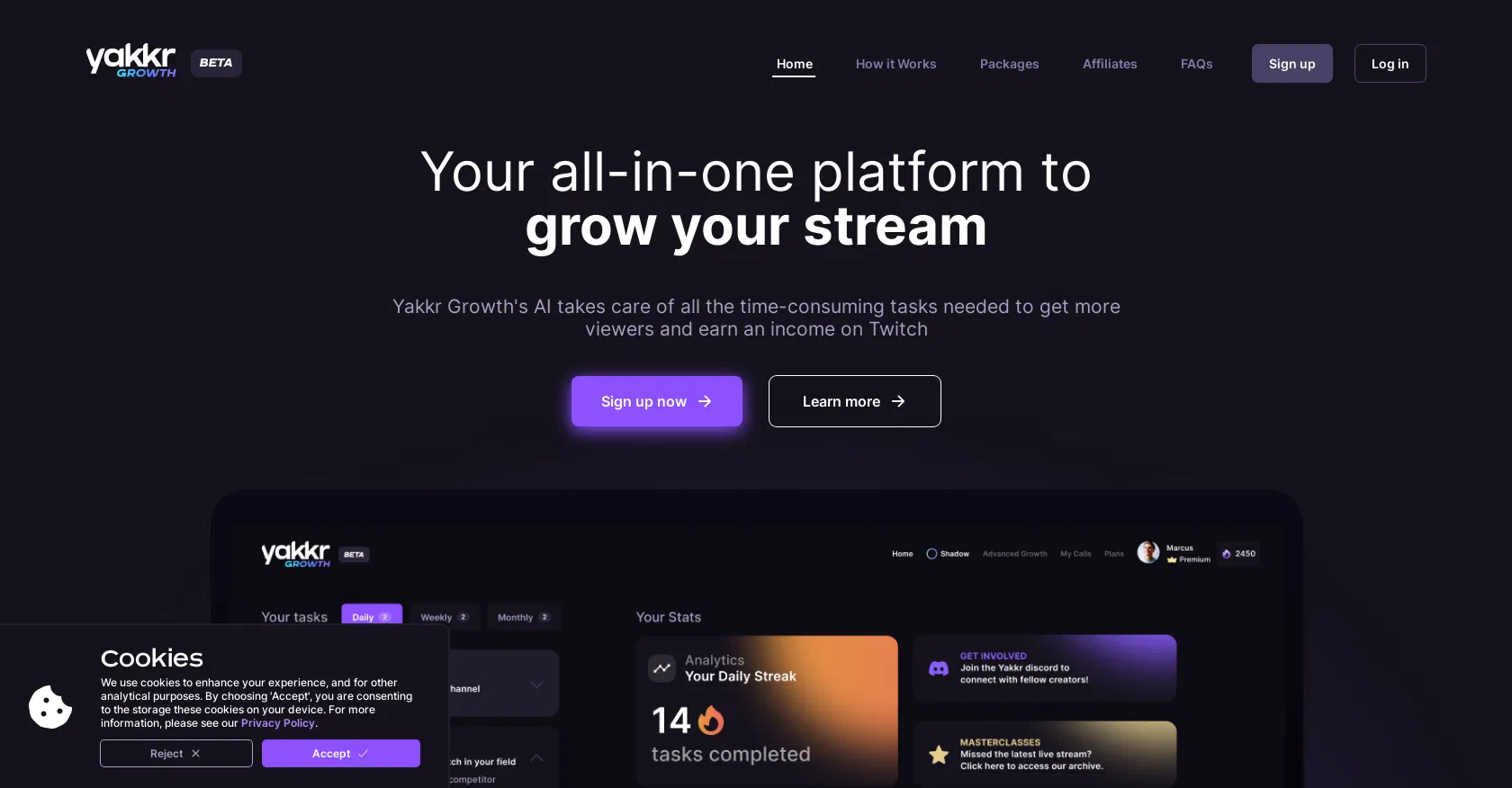 Yakkr Growth screenshot